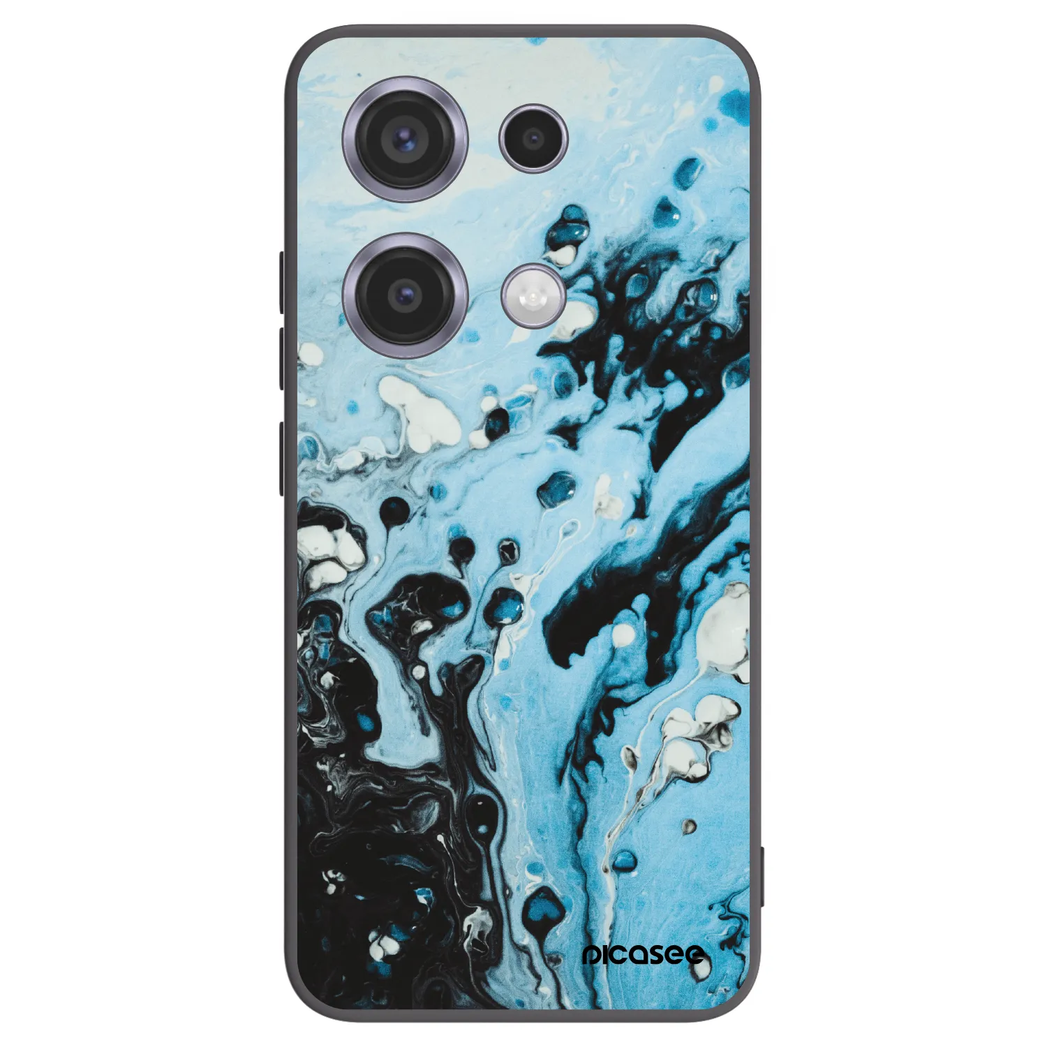 Picasee fekete szilikon tok az alábbi mobiltelefonokra Xiaomi Redmi Note 14S - Organic blue