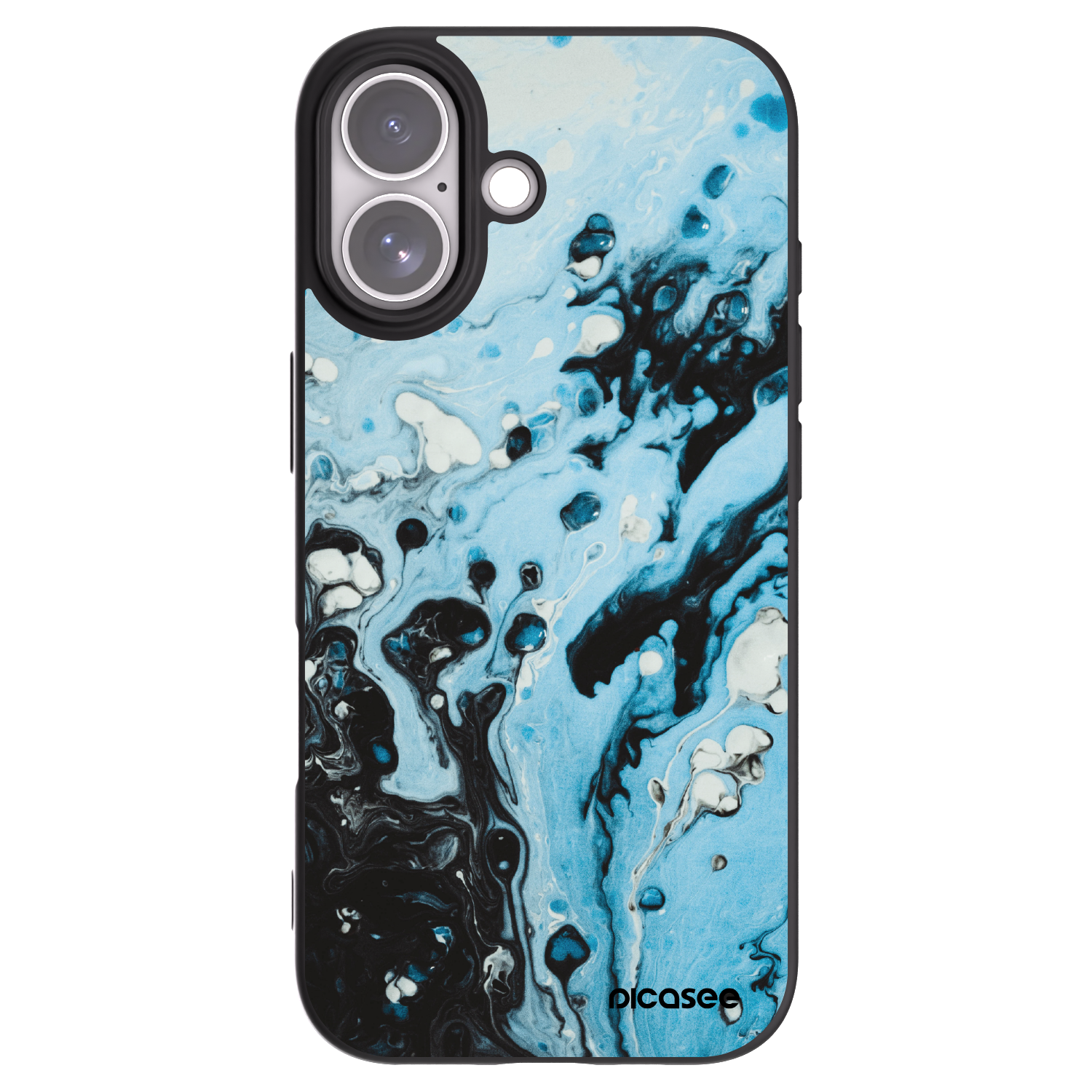 Picasee fekete szilikon tok az alábbi mobiltelefonokra Apple iPhone 17 - Organic blue