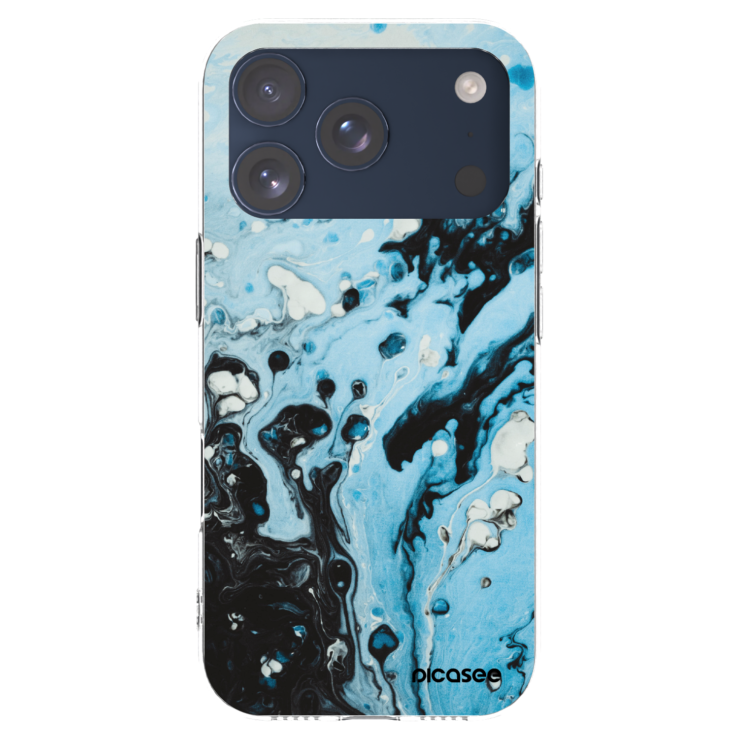 Picasee átlátszó szilikon tok az alábbi mobiltelefonokra Apple iPhone 17 Pro - Organic blue