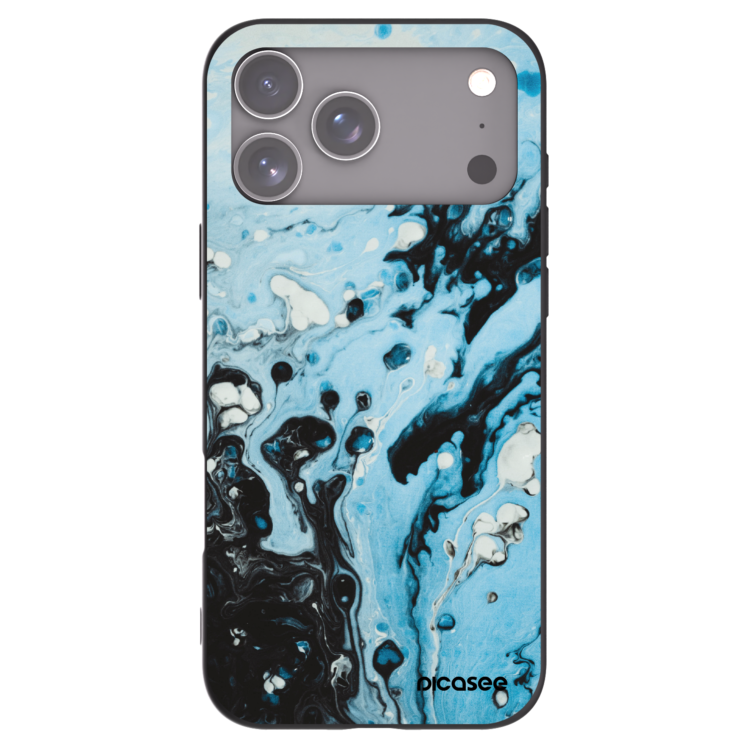 Picasee fekete szilikon tok az alábbi mobiltelefonokra Apple iPhone 17 Pro Max - Organic blue