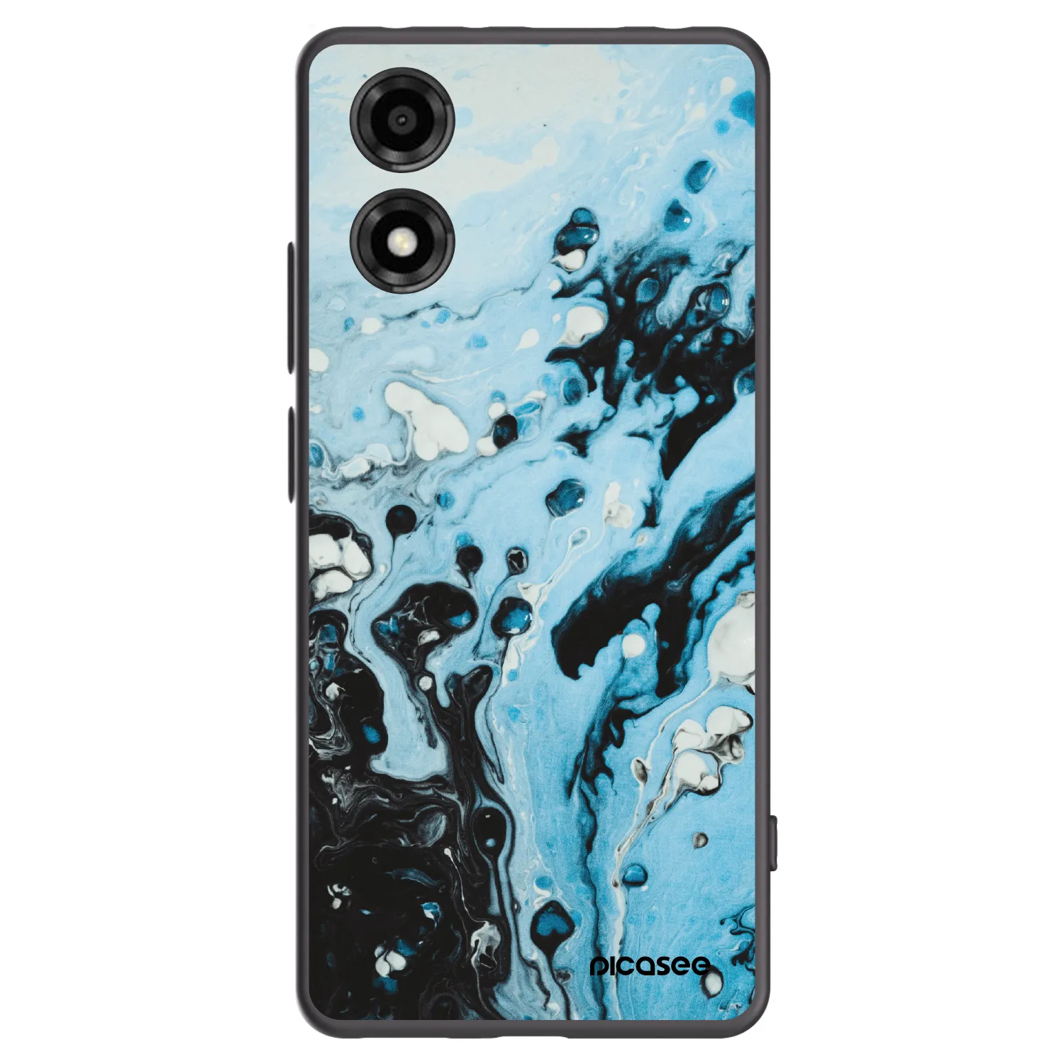 Picasee fekete szilikon tok az alábbi mobiltelefonokra Motorola Moto E14 - Organic blue