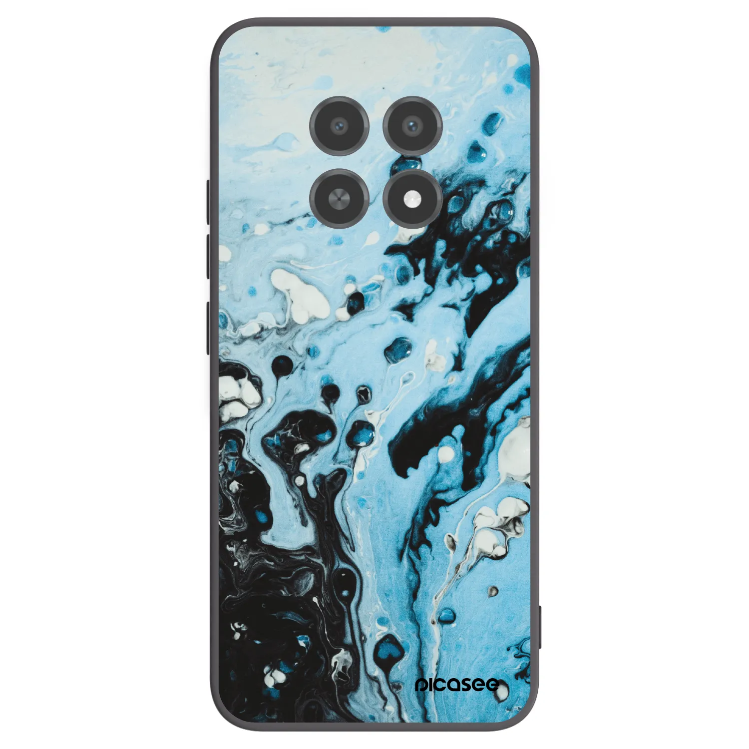 Picasee fekete szilikon tok az alábbi mobiltelefonokra Realme 12X - Organic blue