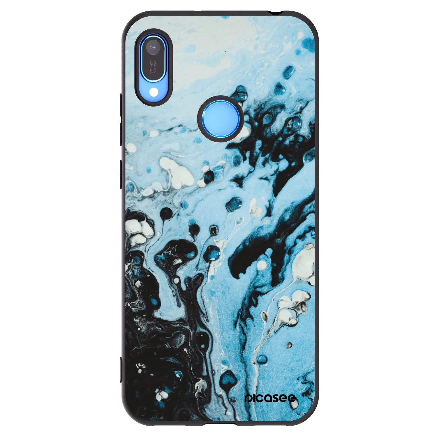 Picasee fekete szilikon tok az alábbi mobiltelefonokra Huawei Y6 2019 - Organic blue