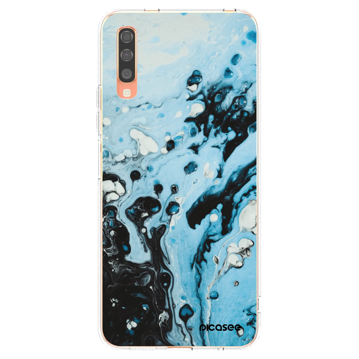 Picasee átlátszó szilikon tok az alábbi mobiltelefonokra Samsung Galaxy A70 A705F - Organic blue