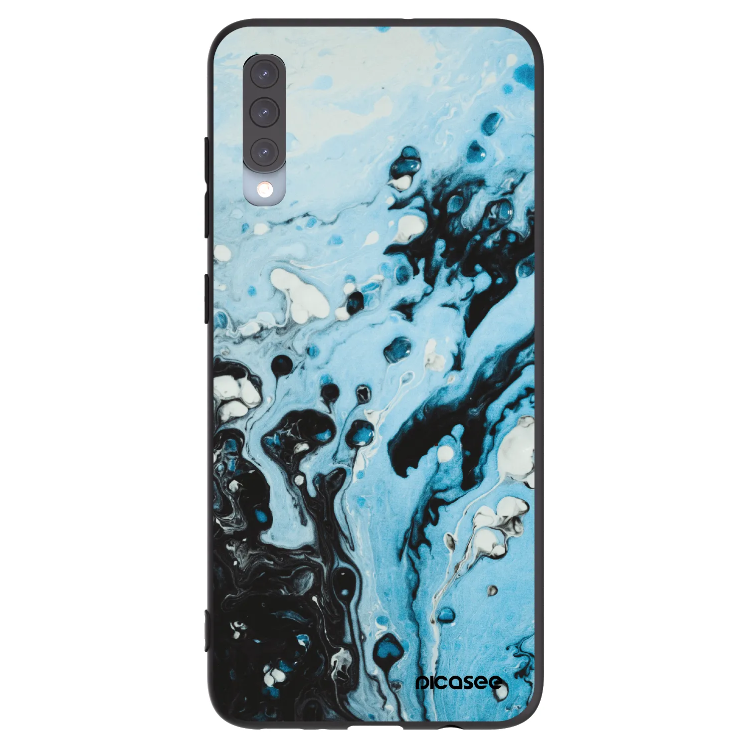 Picasee fekete szilikon tok az alábbi mobiltelefonokra Samsung Galaxy A70 A705F - Organic blue