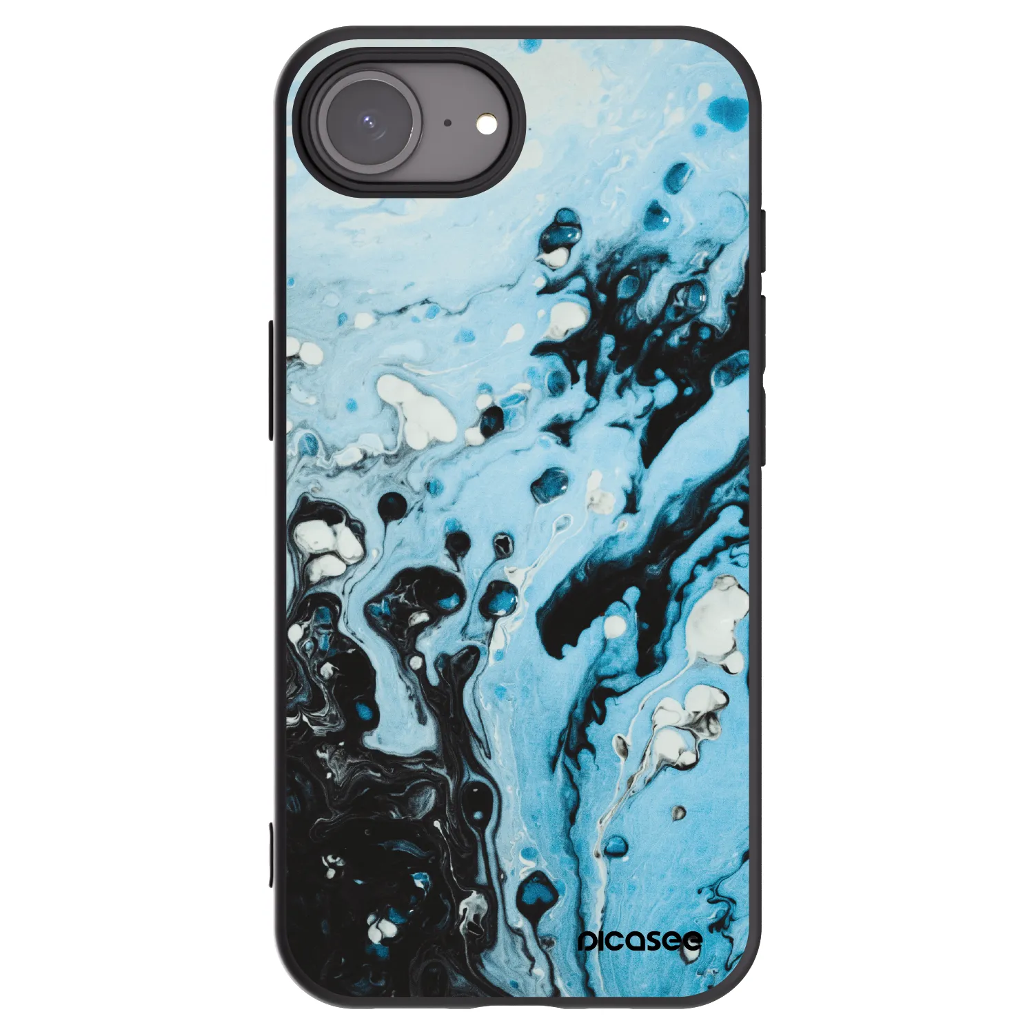 Picasee fekete szilikon tok az alábbi mobiltelefonokra Apple iPhone 17e - Organic blue