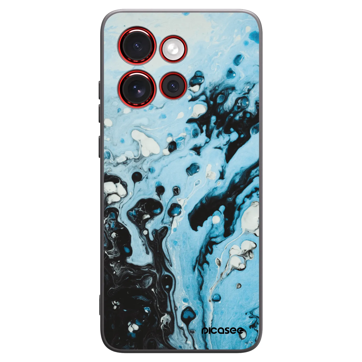 Picasee fekete szilikon tok az alábbi mobiltelefonokra Motorola Edge 60 Neo 5G - Organic blue