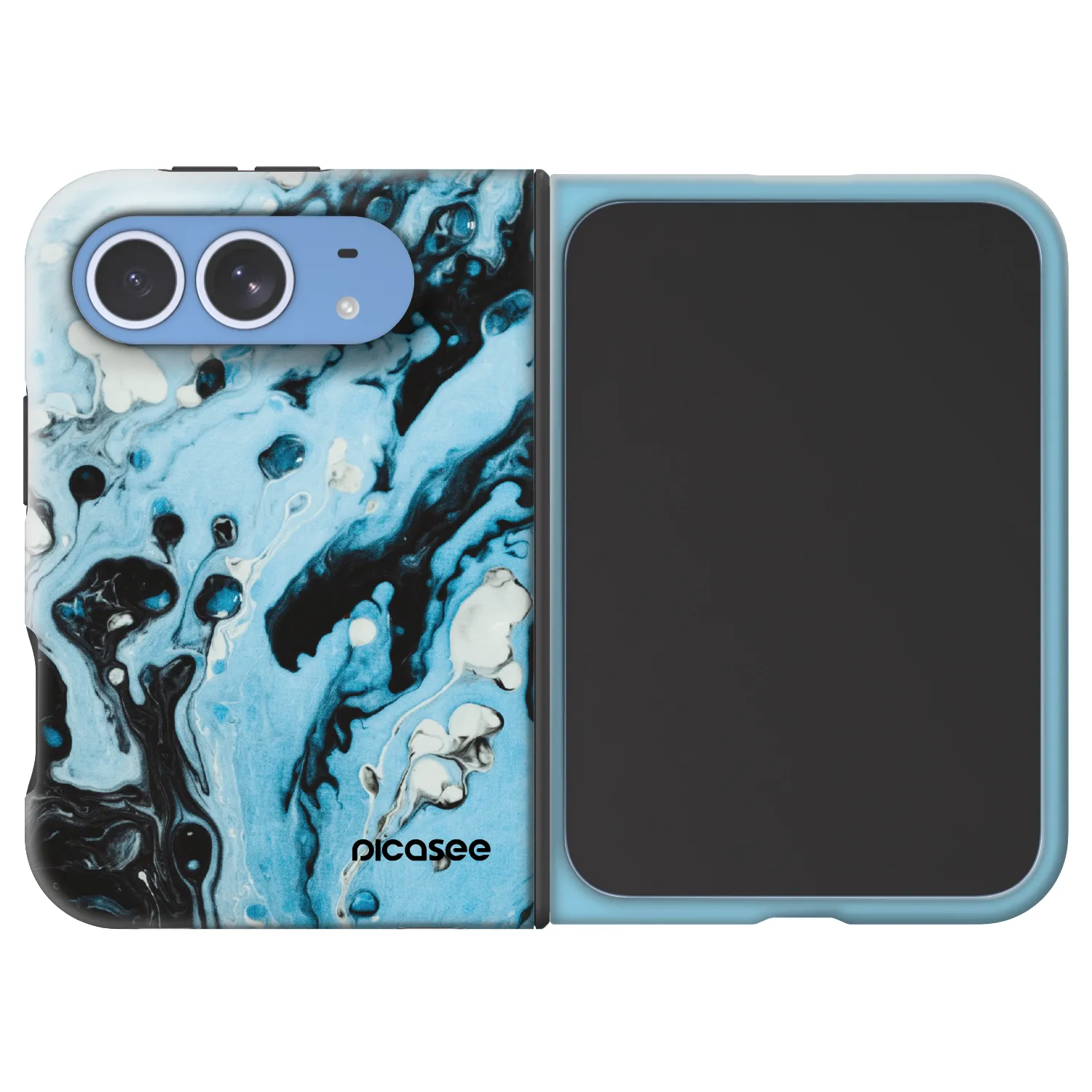 Picasee Fashion Case MagSafe Apple iPhone Duo - Organic blue