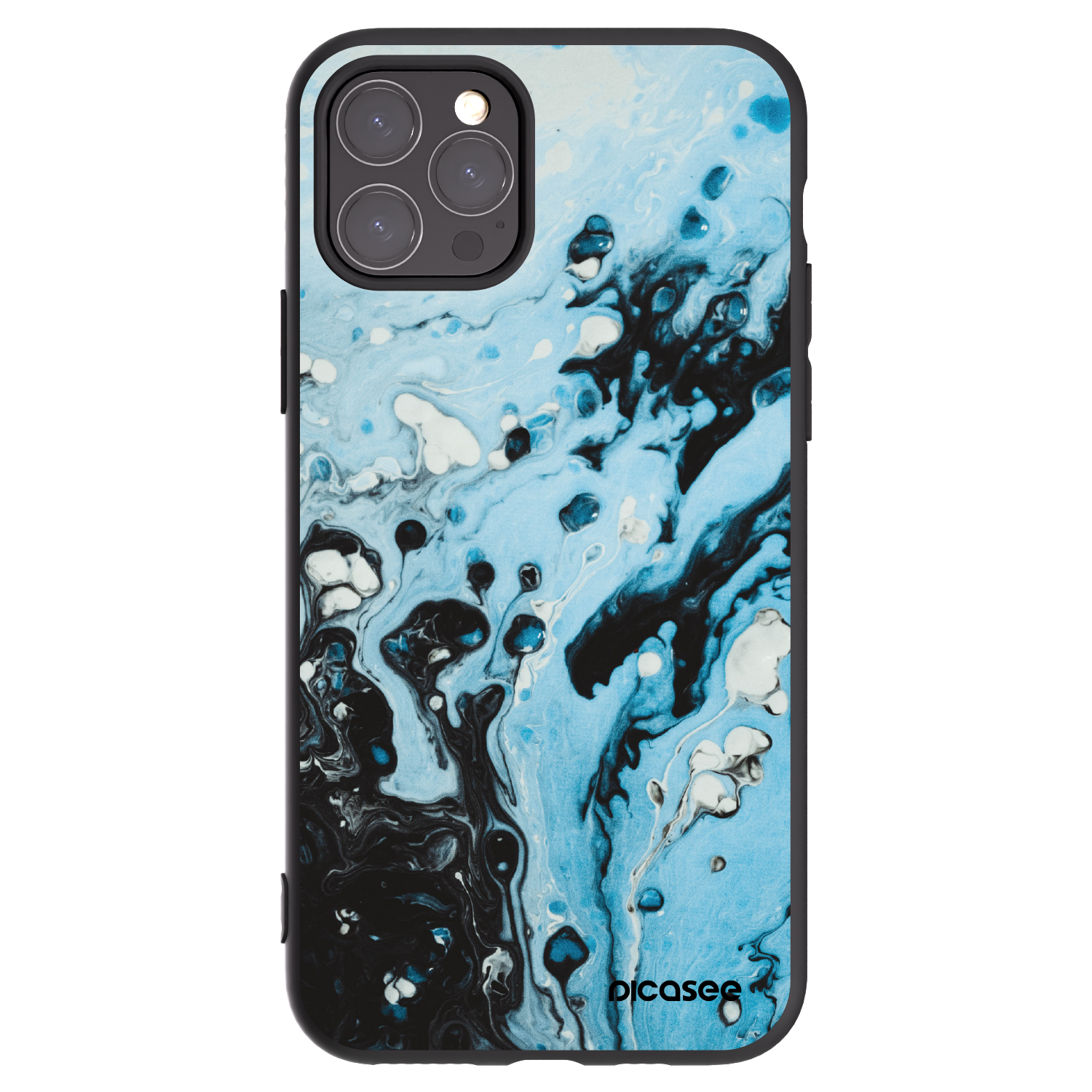 Picasee fekete szilikon tok az alábbi mobiltelefonokra Apple iPhone 11 Pro - Organic blue