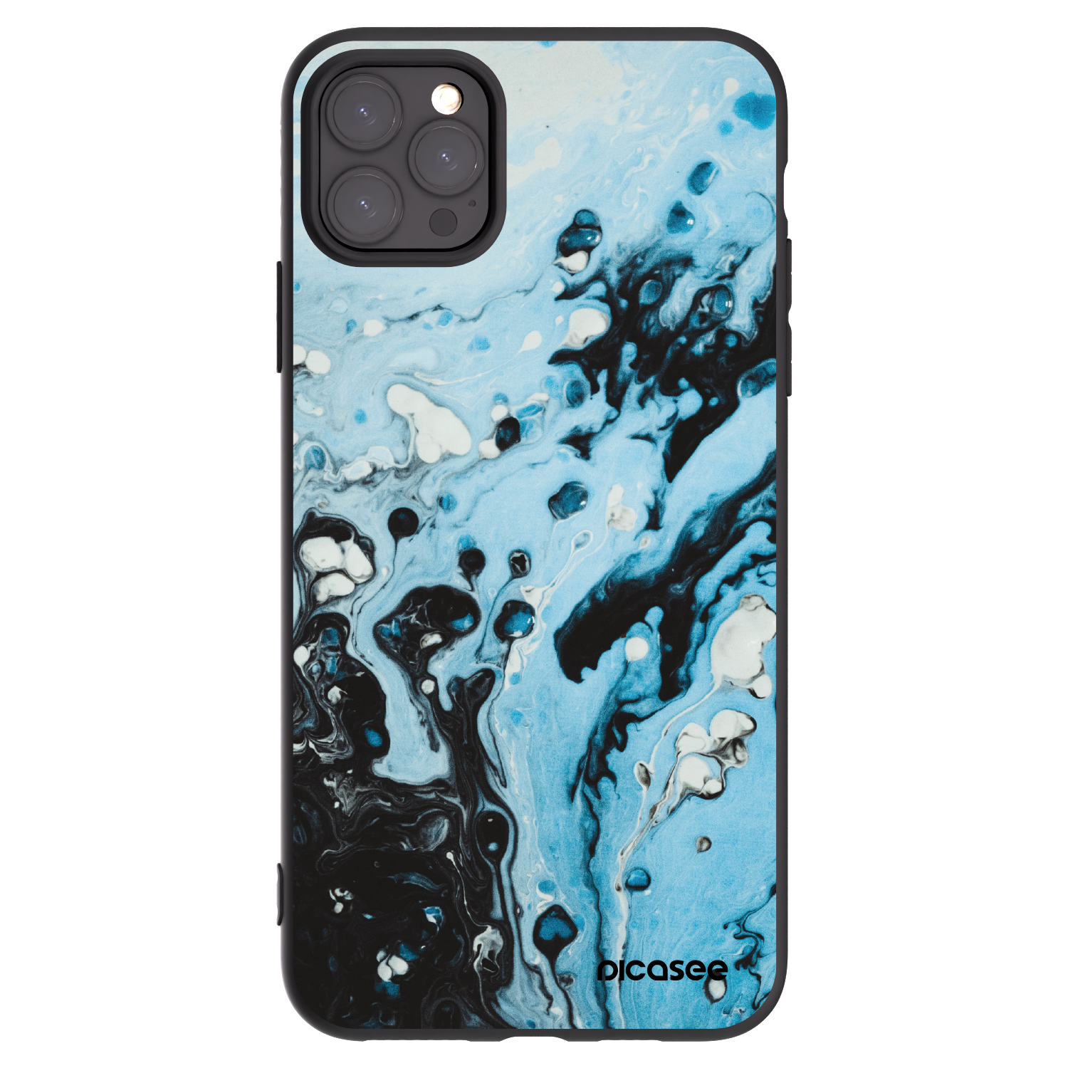 Picasee fekete szilikon tok az alábbi mobiltelefonokra Apple iPhone 11 Pro Max - Organic blue