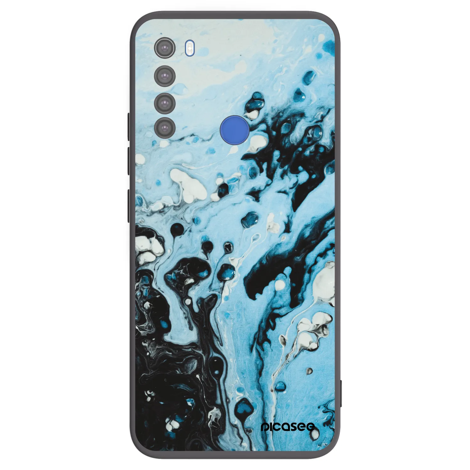 Picasee fekete szilikon tok az alábbi mobiltelefonokra Xiaomi Redmi Note 8T - Organic blue