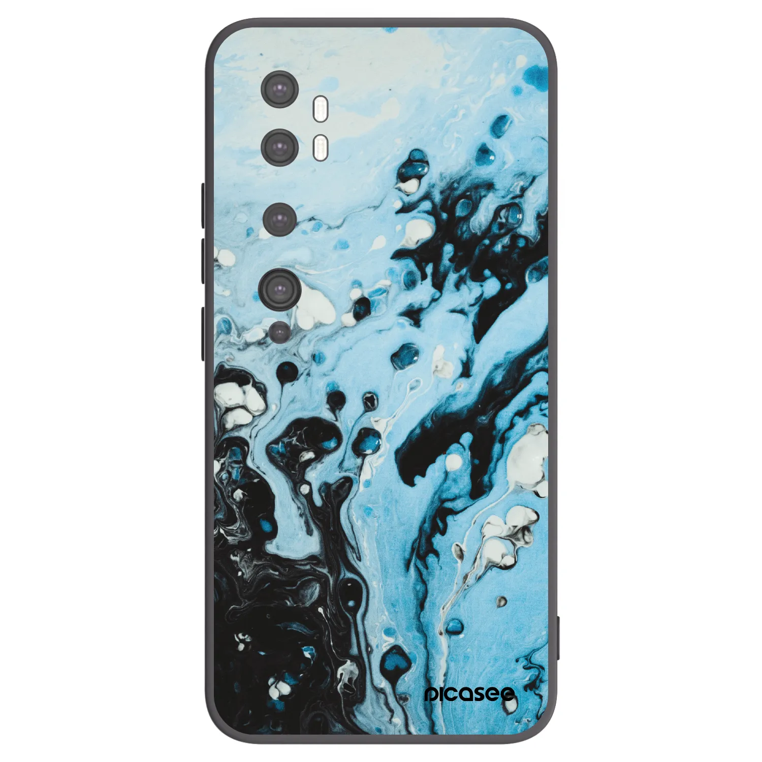 Picasee fekete szilikon tok az alábbi mobiltelefonokra Xiaomi Mi Note 10 (Pro) - Organic blue