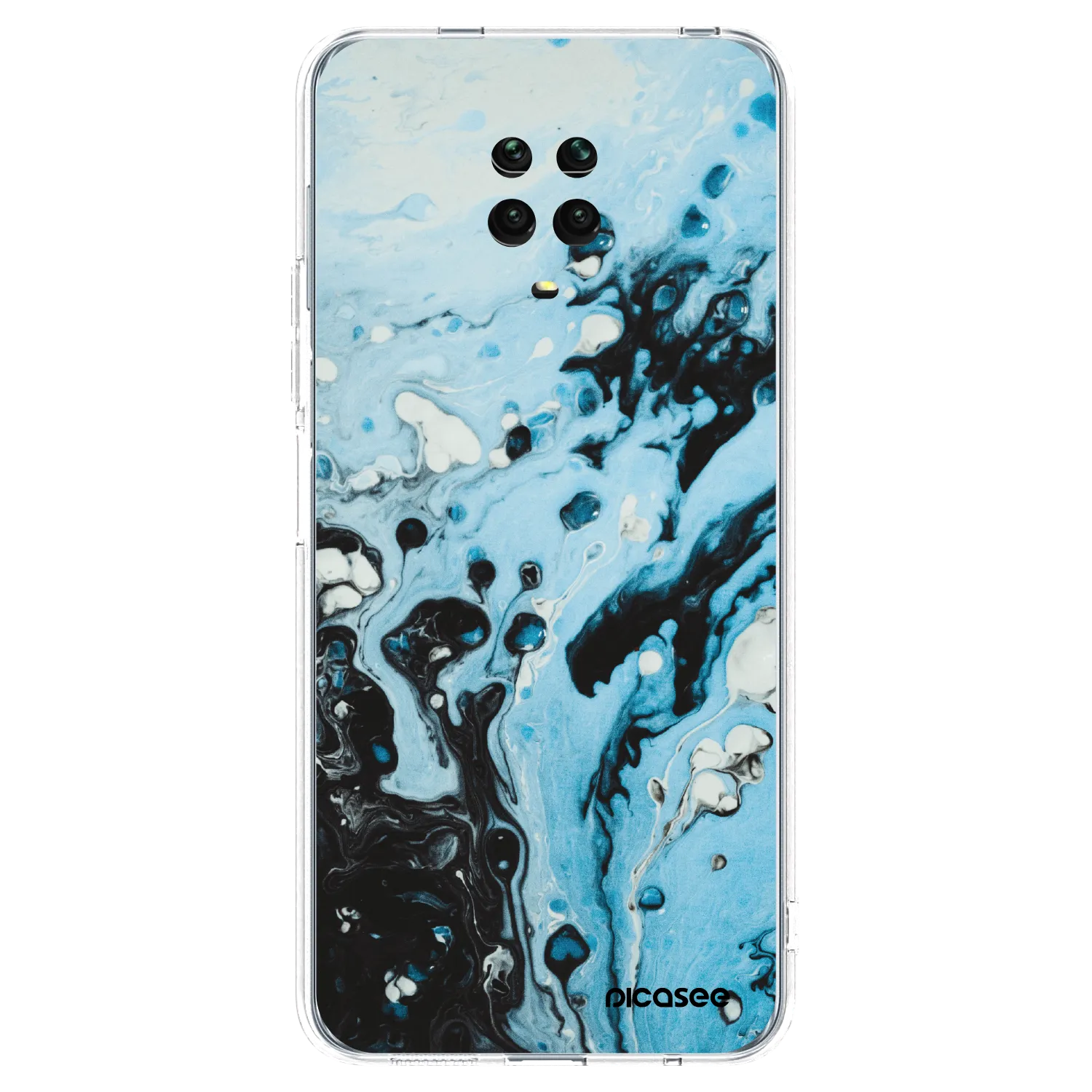 Picasee átlátszó szilikon tok az alábbi mobiltelefonokra Xiaomi Redmi Note 9 Pro - Organic blue