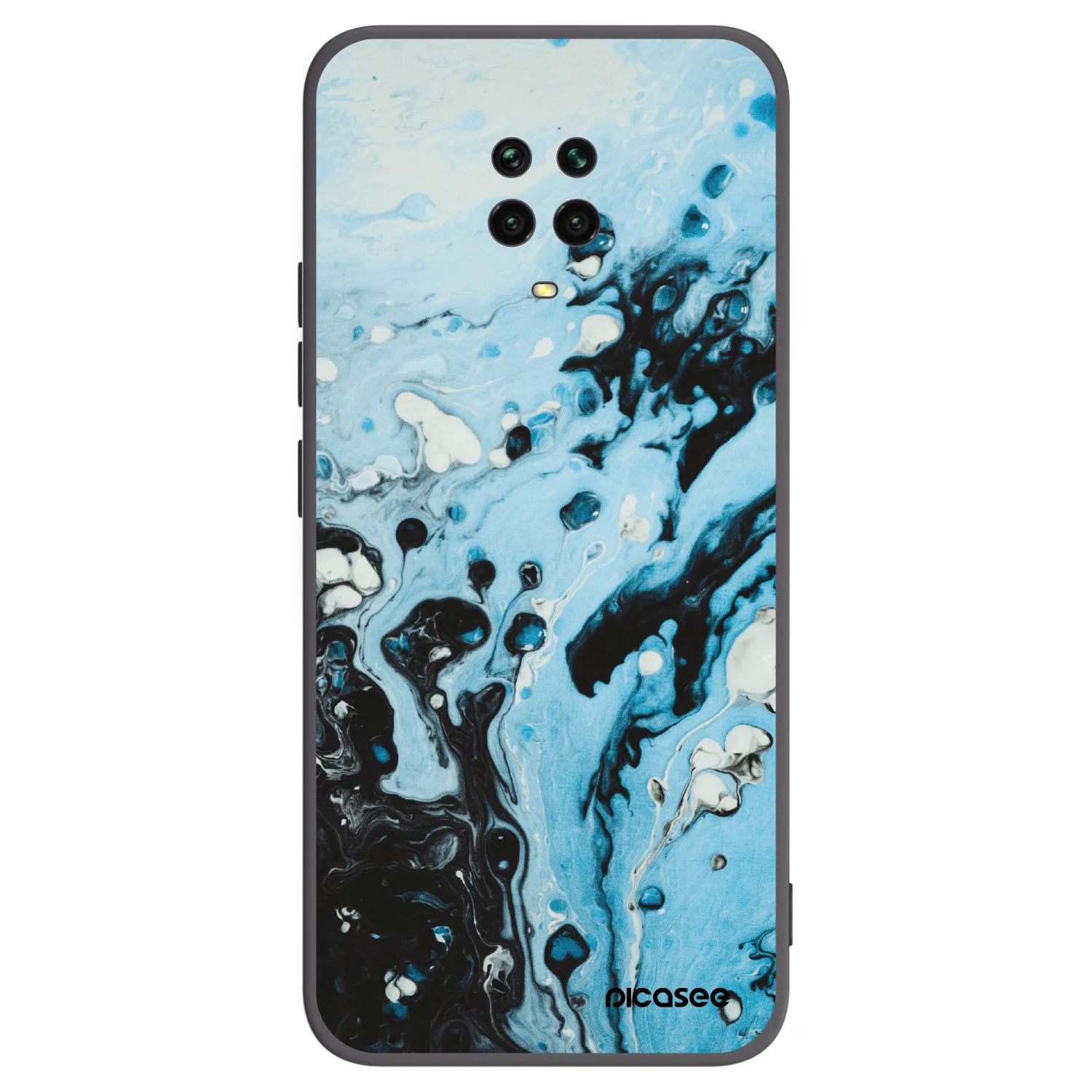 Picasee fekete szilikon tok az alábbi mobiltelefonokra Xiaomi Redmi Note 9 Pro - Organic blue