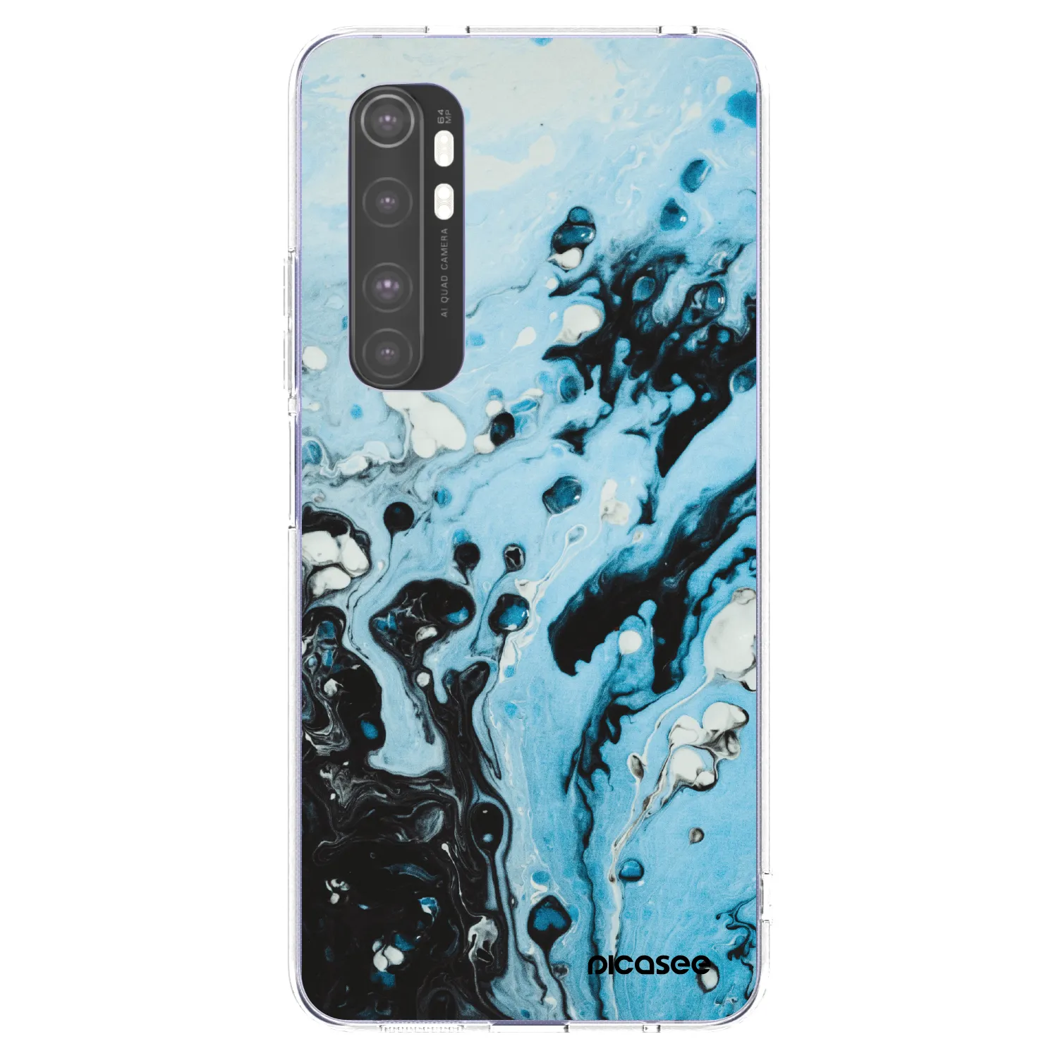 Picasee átlátszó szilikon tok az alábbi mobiltelefonokra Xiaomi Mi Note 10 Lite - Organic blue