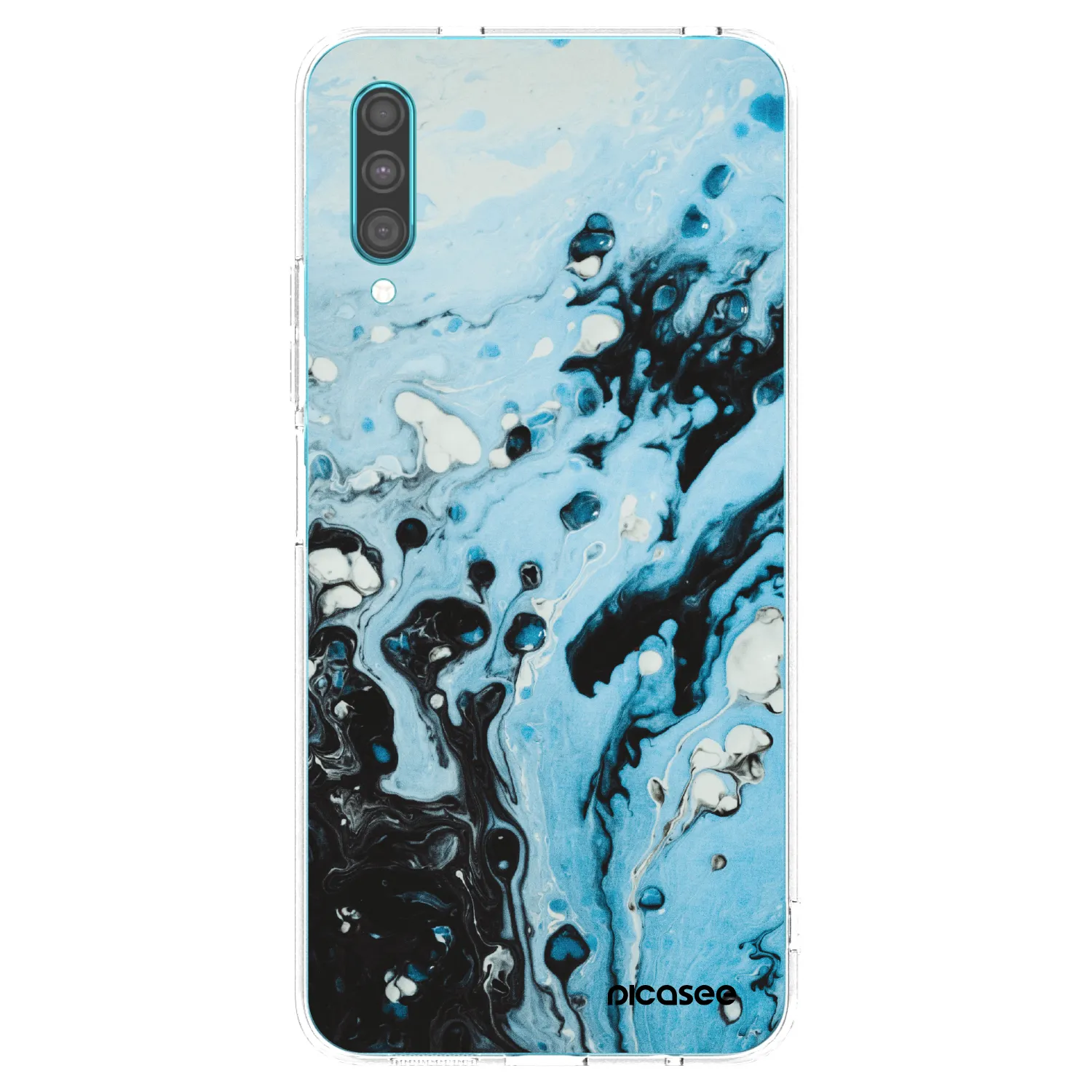 Picasee átlátszó szilikon tok az alábbi mobiltelefonokra Samsung Galaxy A30s A307F - Organic blue