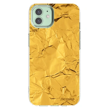 Picasee átlátszó szilikon tok az alábbi mobiltelefonokra Apple iPhone 12 - Gold