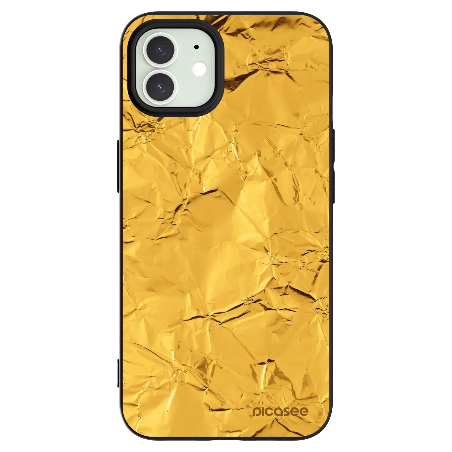Picasee fekete szilikon tok az alábbi mobiltelefonokra Apple iPhone 12 - Gold