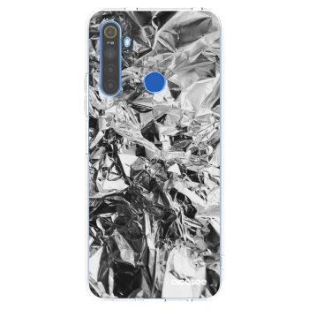 Picasee átlátszó szilikon tok az alábbi mobiltelefonokra Realme 5 - Chrome