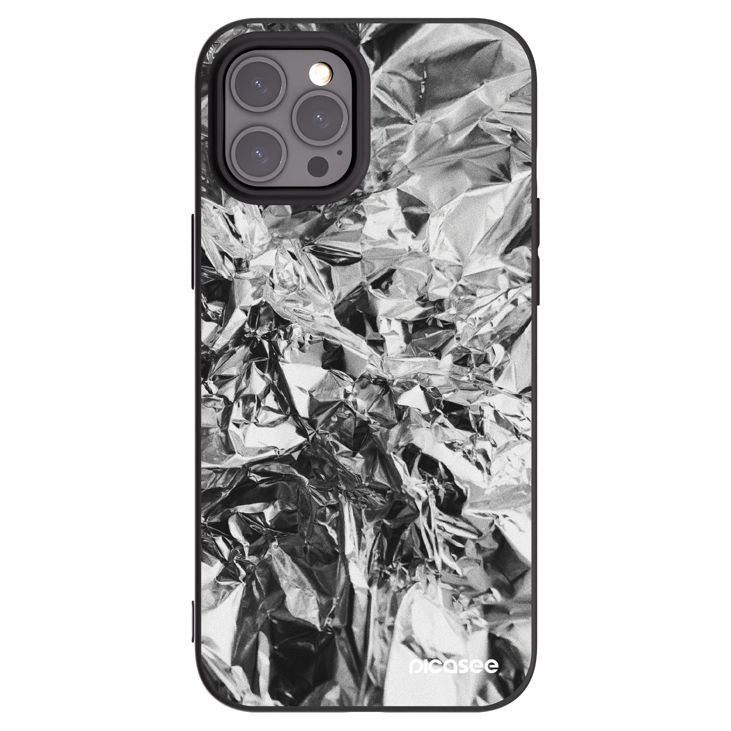 Picasee fekete szilikon tok az alábbi mobiltelefonokra Apple iPhone 12 Pro Max - Chrome