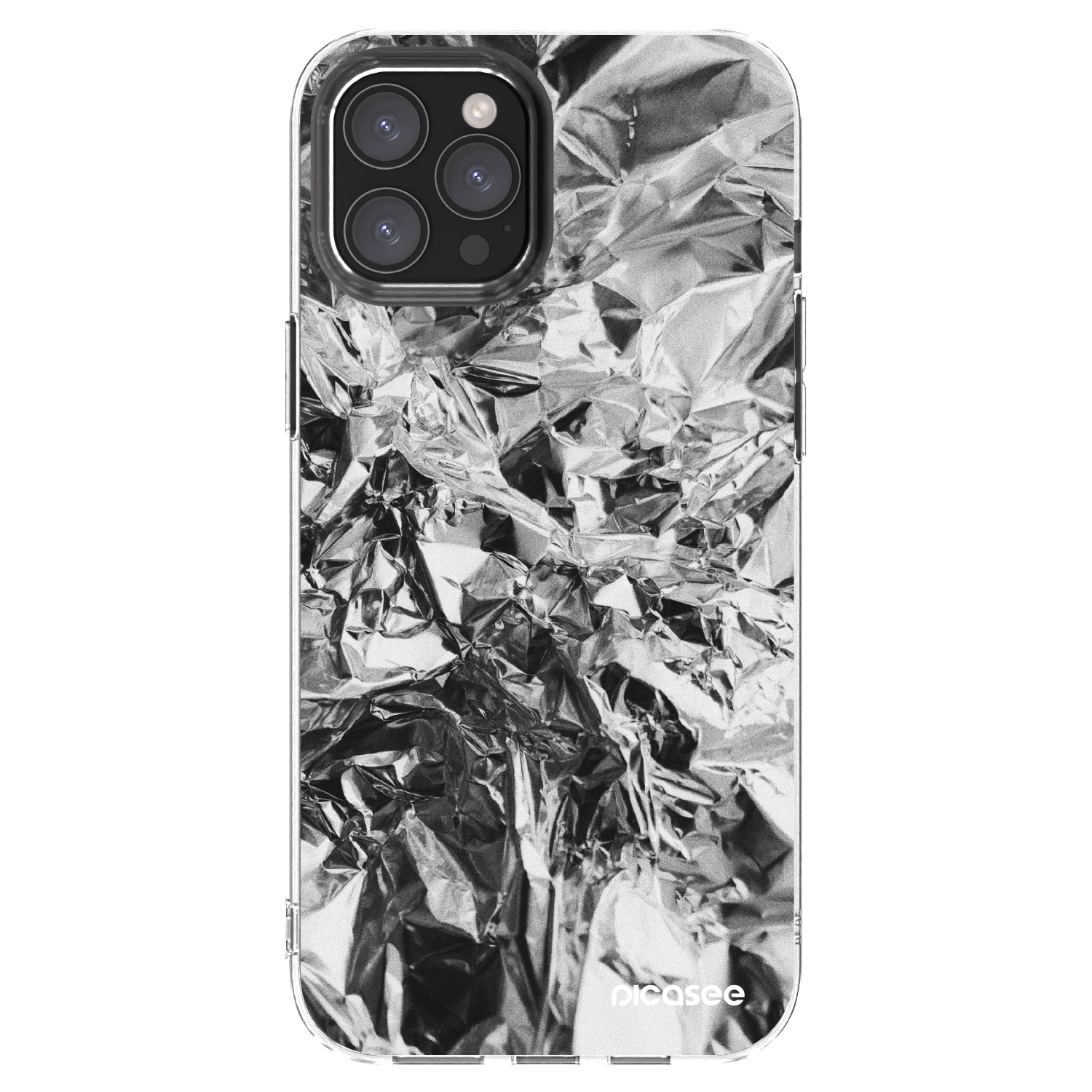 Picasee átlátszó szilikon tok az alábbi mobiltelefonokra Apple iPhone 12 Pro Max - Chrome
