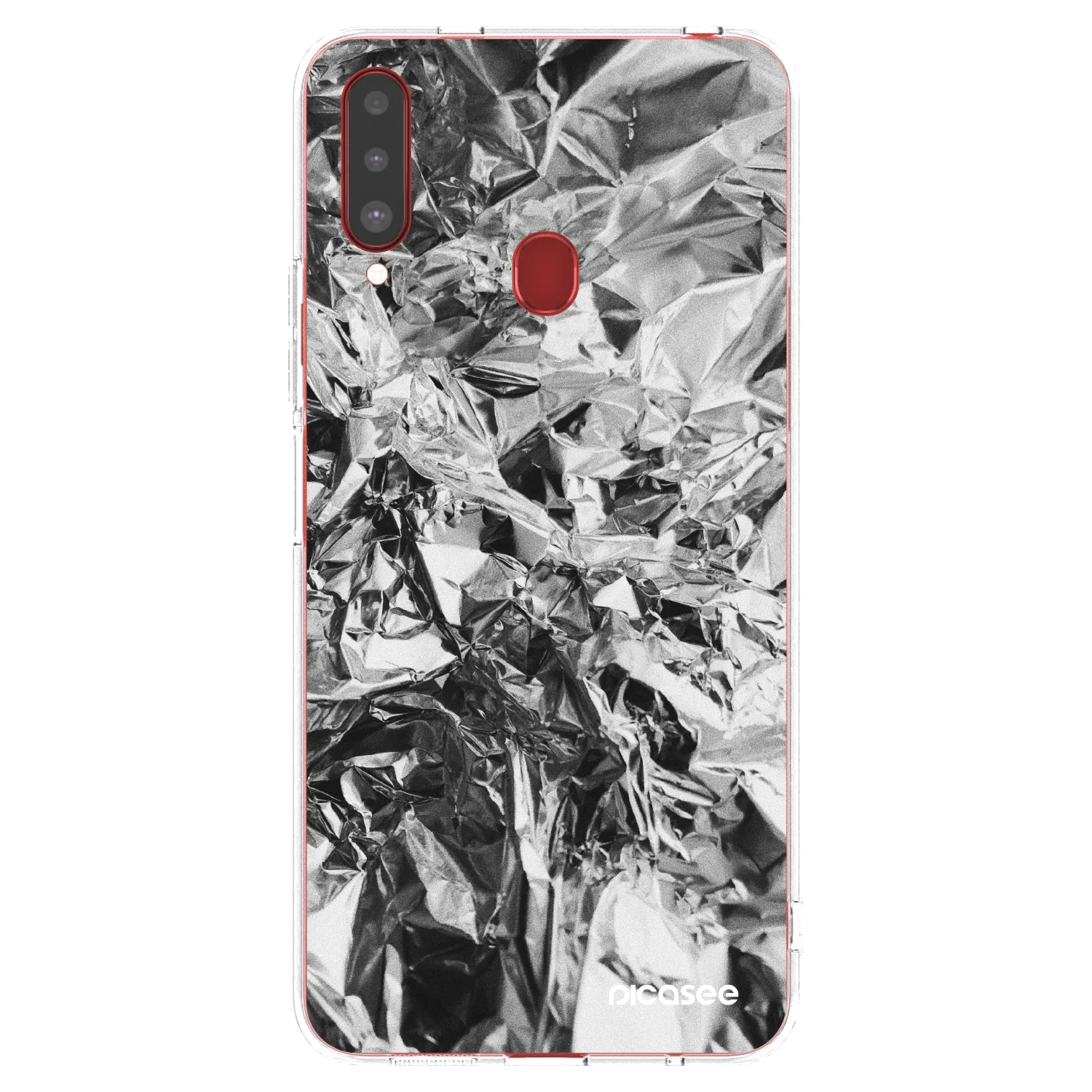 Picasee átlátszó szilikon tok az alábbi mobiltelefonokra Samsung Galaxy A20s - Chrome