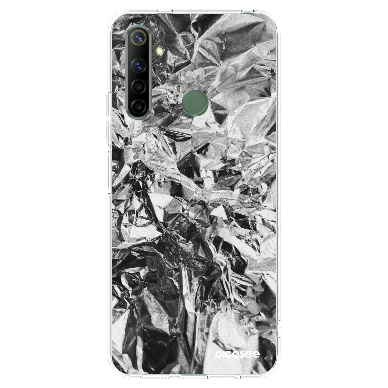 Picasee átlátszó szilikon tok az alábbi mobiltelefonokra Realme 6i - Chrome