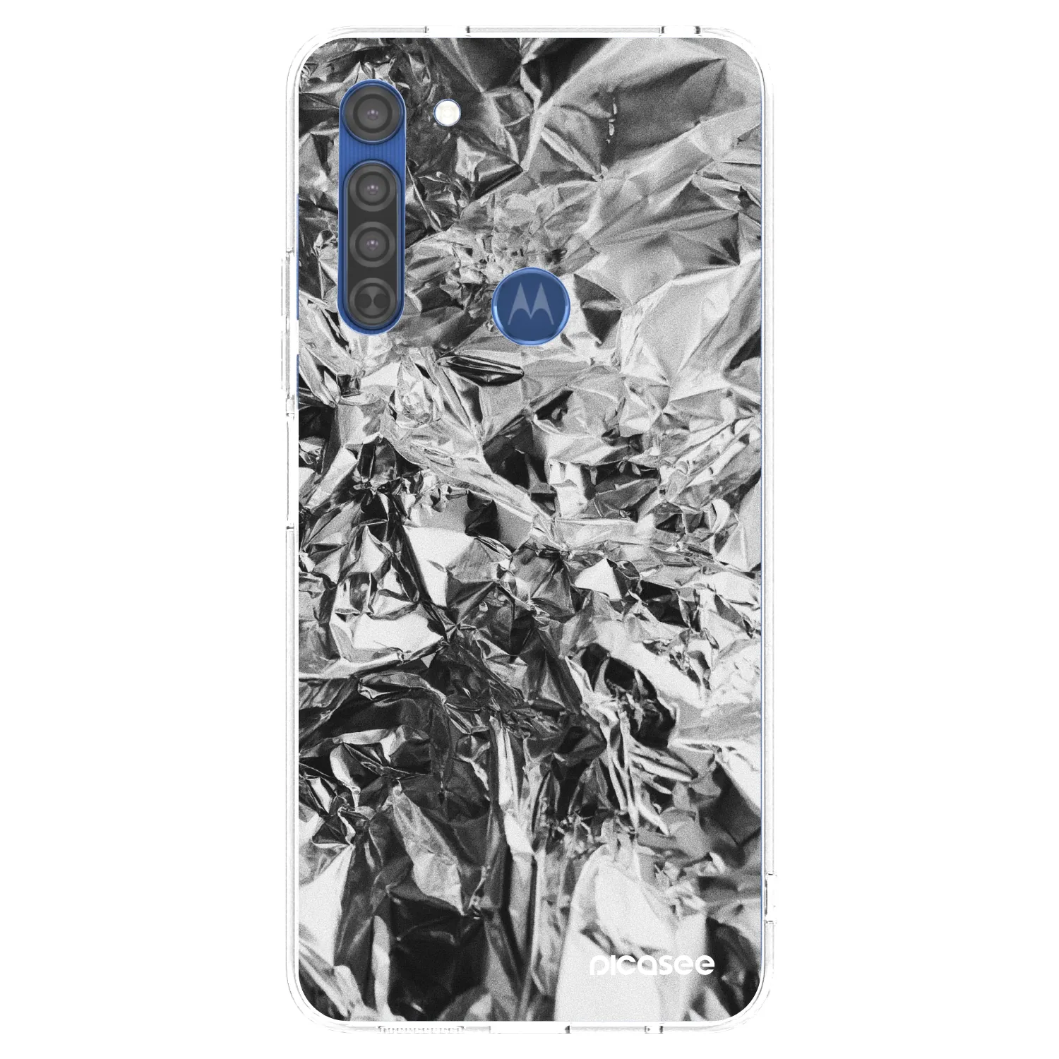 Picasee átlátszó szilikon tok az alábbi mobiltelefonokra Motorola Moto G8 - Chrome