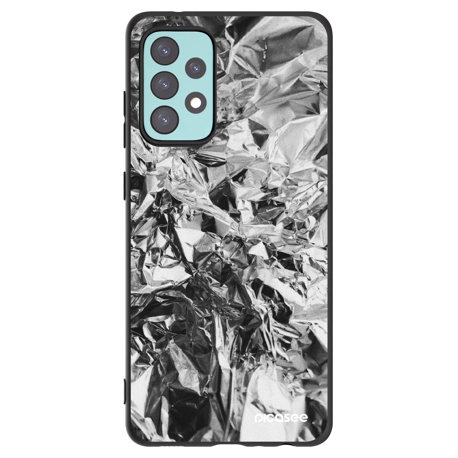 Picasee fekete szilikon tok az alábbi mobiltelefonokra Samsung Galaxy A72 A725F - Chrome