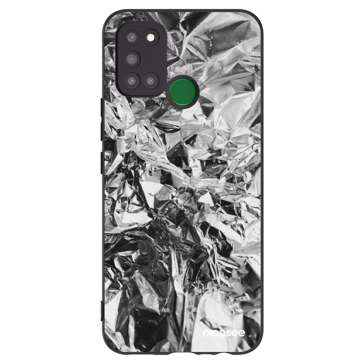 Picasee fekete szilikon tok az alábbi mobiltelefonokra Realme 7i - Chrome