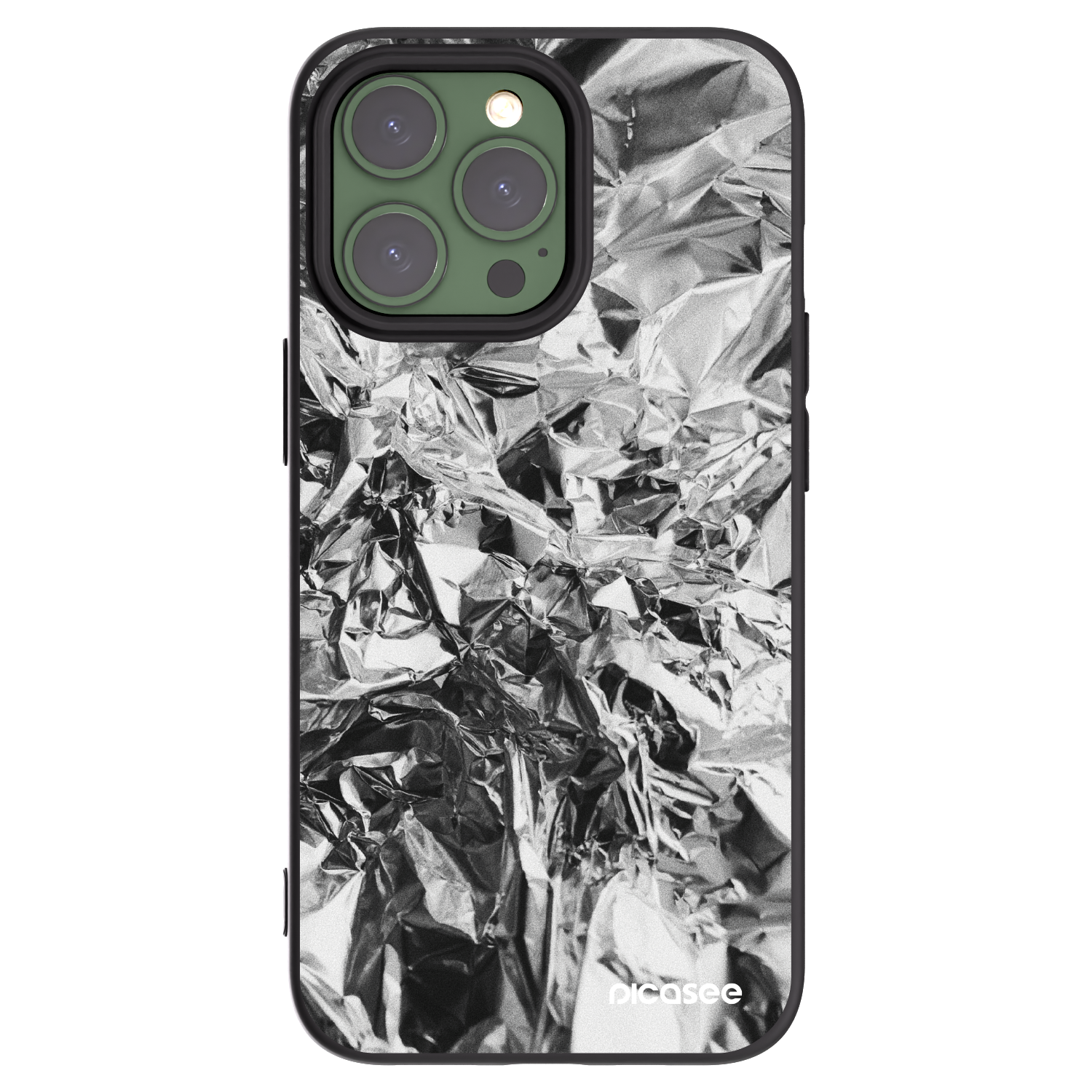 Picasee fekete szilikon tok az alábbi mobiltelefonokra Apple iPhone 13 Pro - Chrome