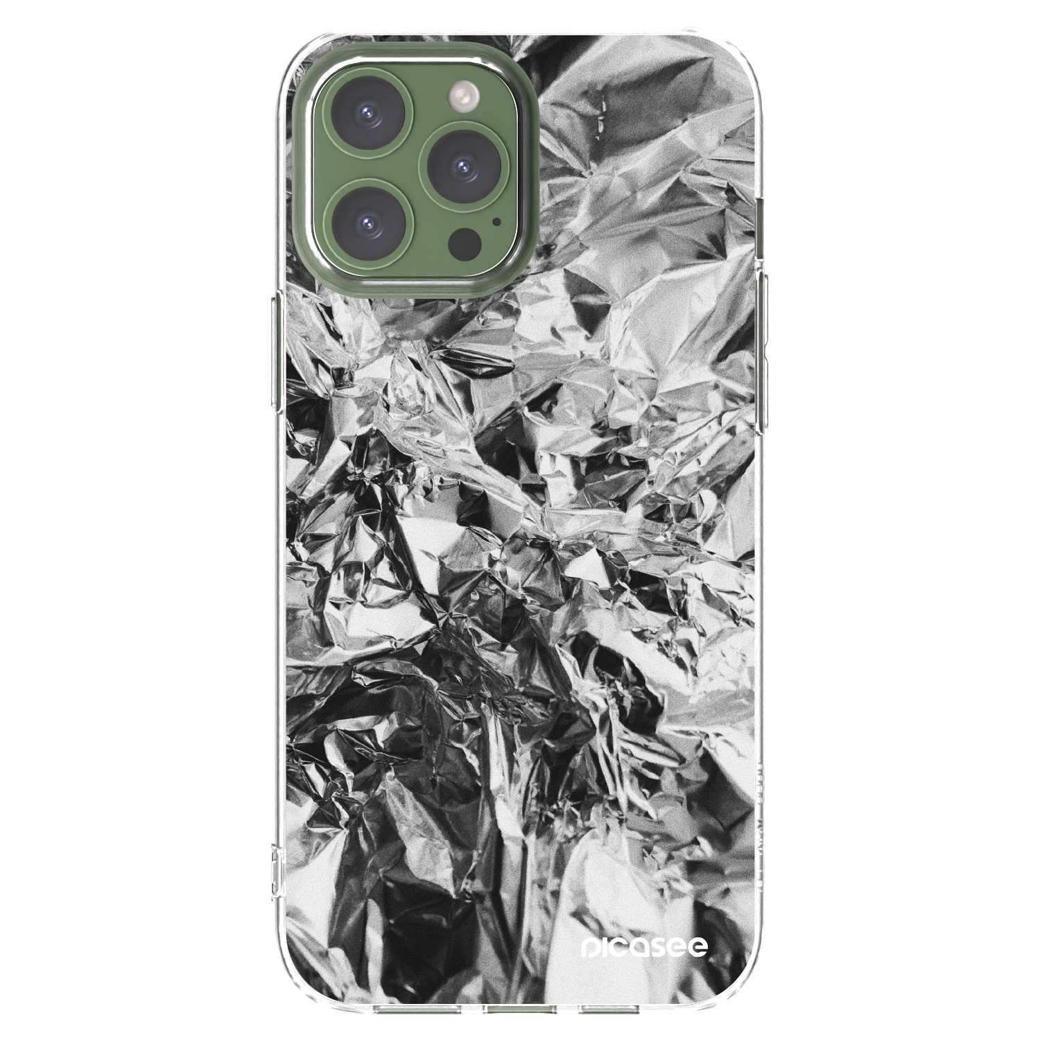 Picasee átlátszó szilikon tok az alábbi mobiltelefonokra Apple iPhone 13 Pro Max - Chrome