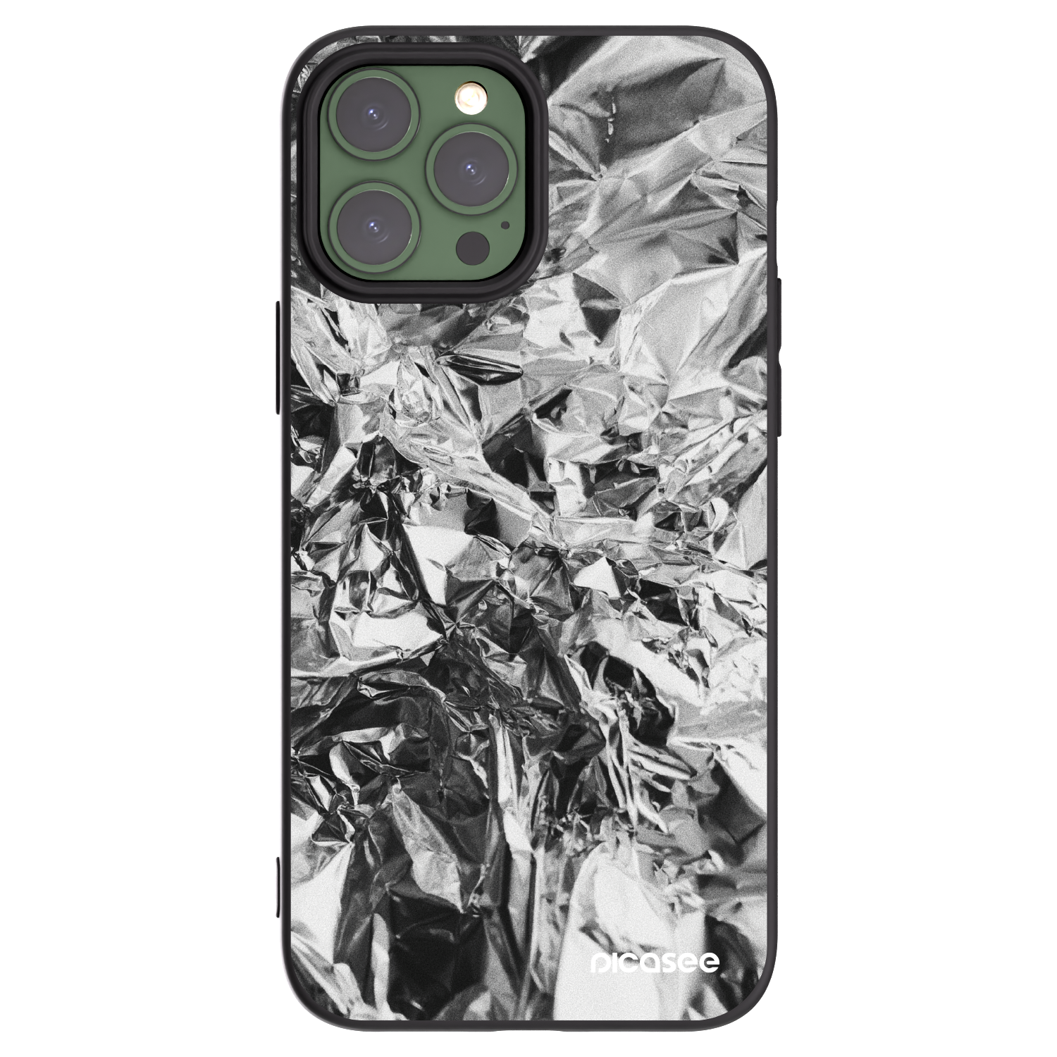 Picasee fekete szilikon tok az alábbi mobiltelefonokra Apple iPhone 13 Pro Max - Chrome