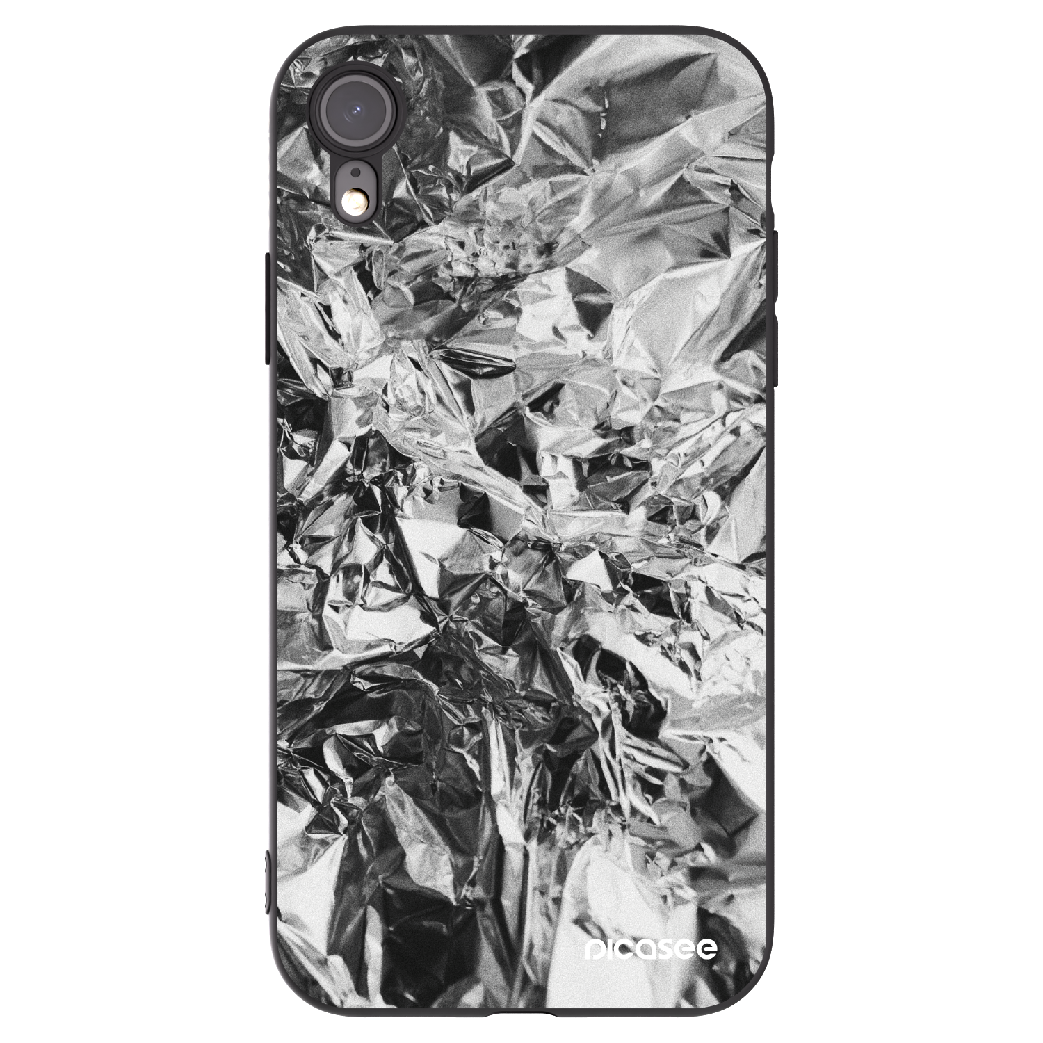 Picasee fekete szilikon tok az alábbi mobiltelefonokra Apple iPhone XR - Chrome