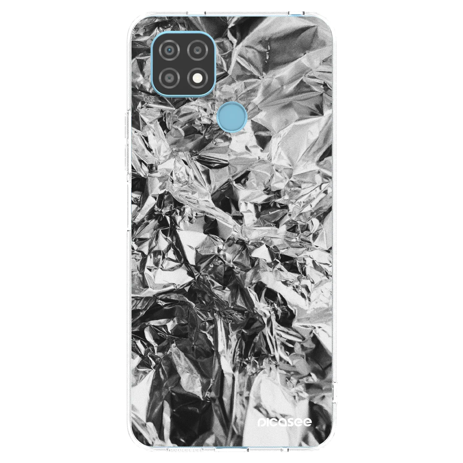 Picasee átlátszó szilikon tok az alábbi mobiltelefonokra Realme C21 - Chrome