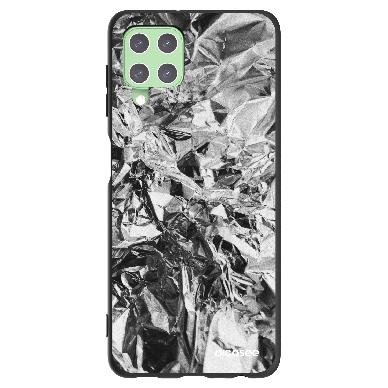 Picasee fekete szilikon tok az alábbi mobiltelefonokra Samsung Galaxy A22 A225F 4G - Chrome