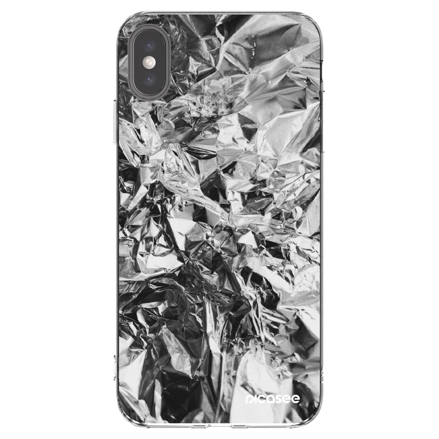 Picasee átlátszó szilikon tok az alábbi mobiltelefonokra Apple iPhone XS Max - Chrome