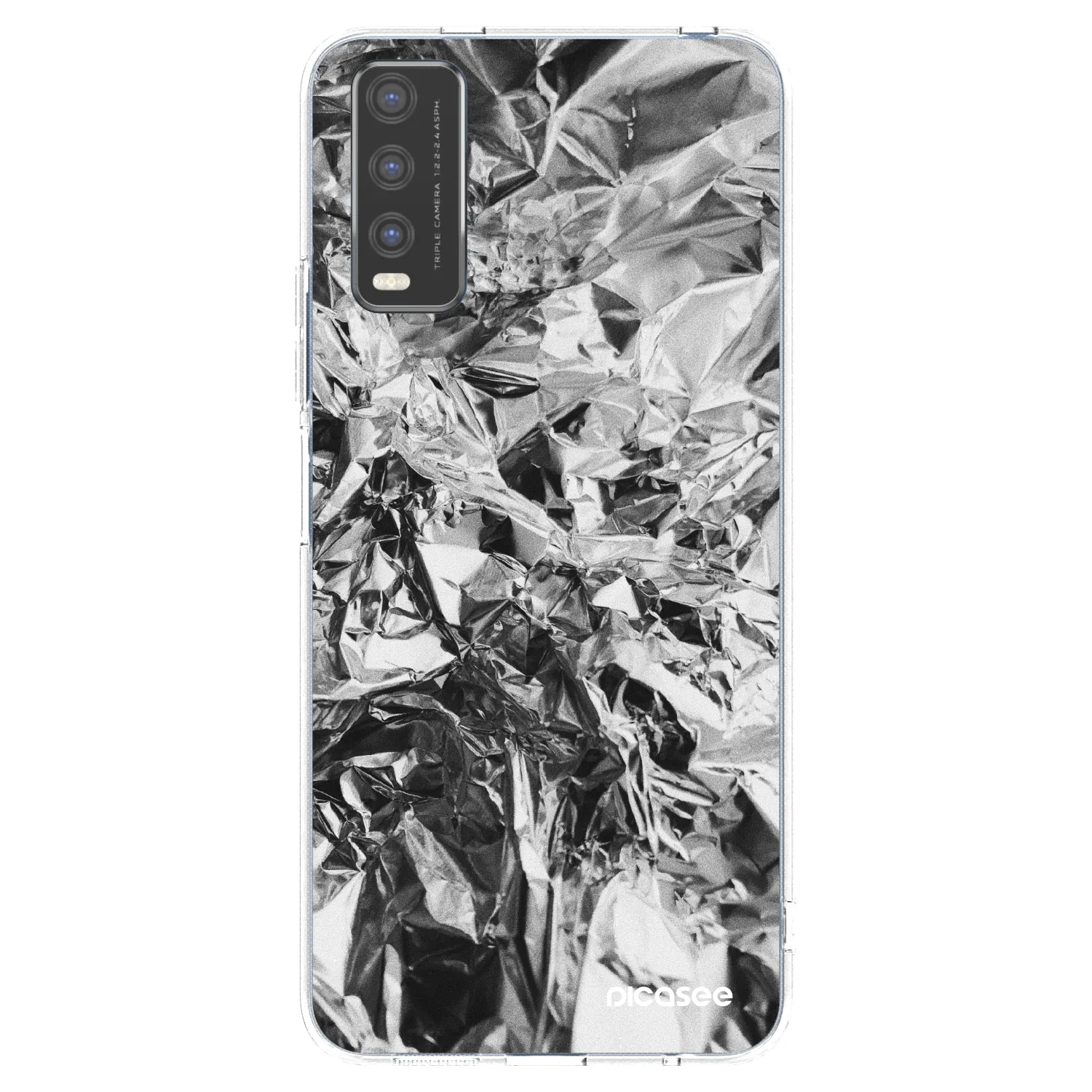 Picasee átlátszó szilikon tok az alábbi mobiltelefonokra Vivo Y20s - Chrome