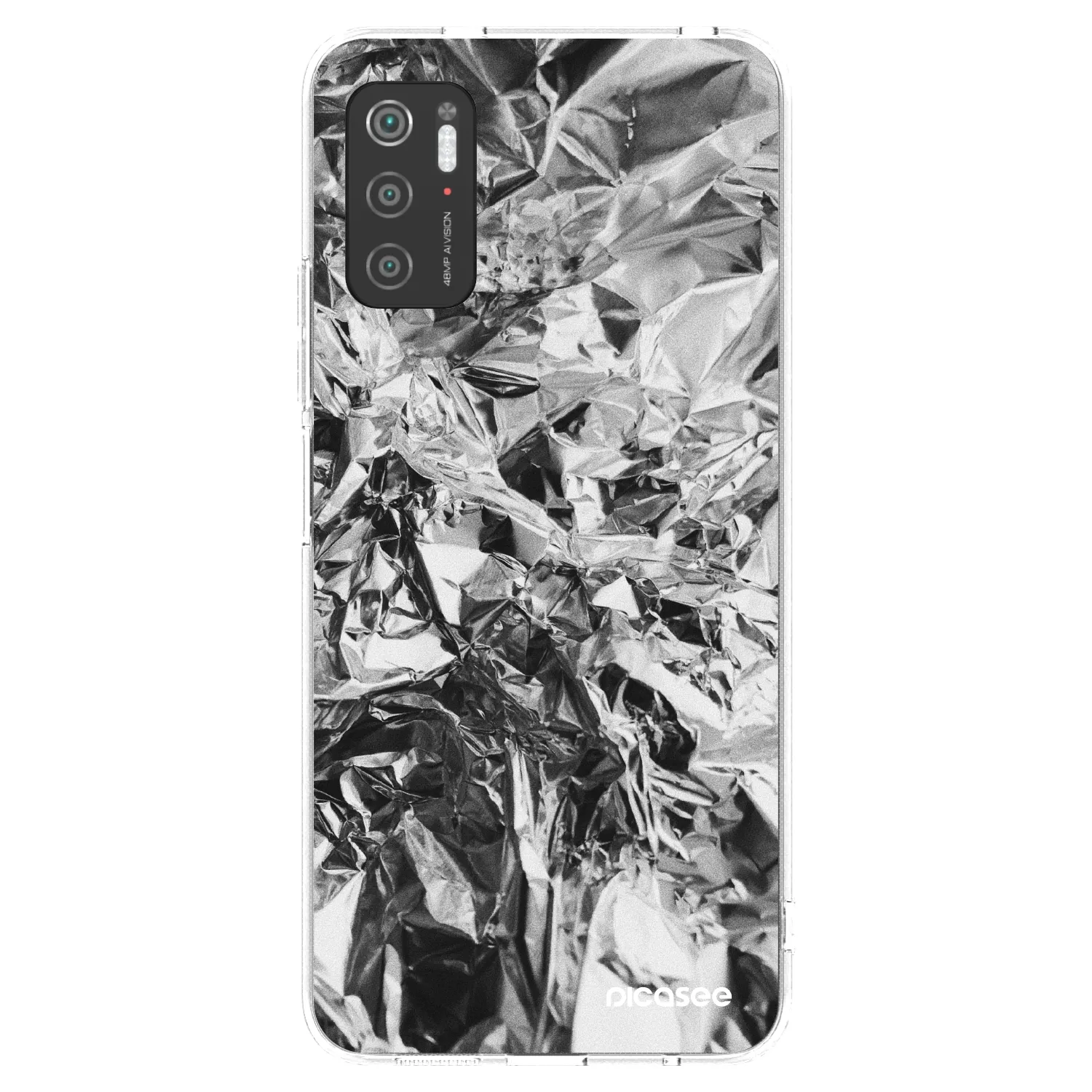 Picasee átlátszó szilikon tok az alábbi mobiltelefonokra Xiaomi Poco M3 Pro 5G - Chrome