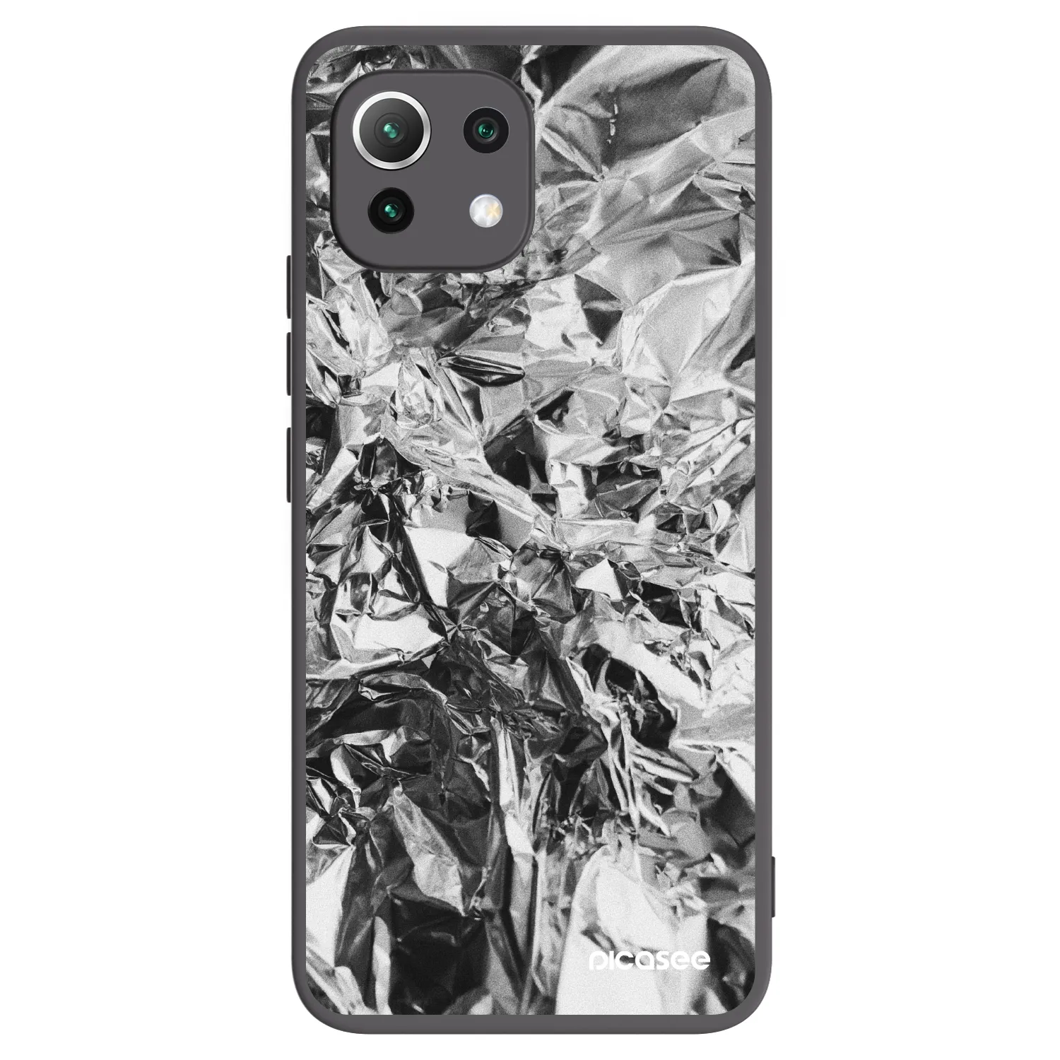 Picasee fekete szilikon tok az alábbi mobiltelefonokra Xiaomi 11 Lite 5G NE - Chrome