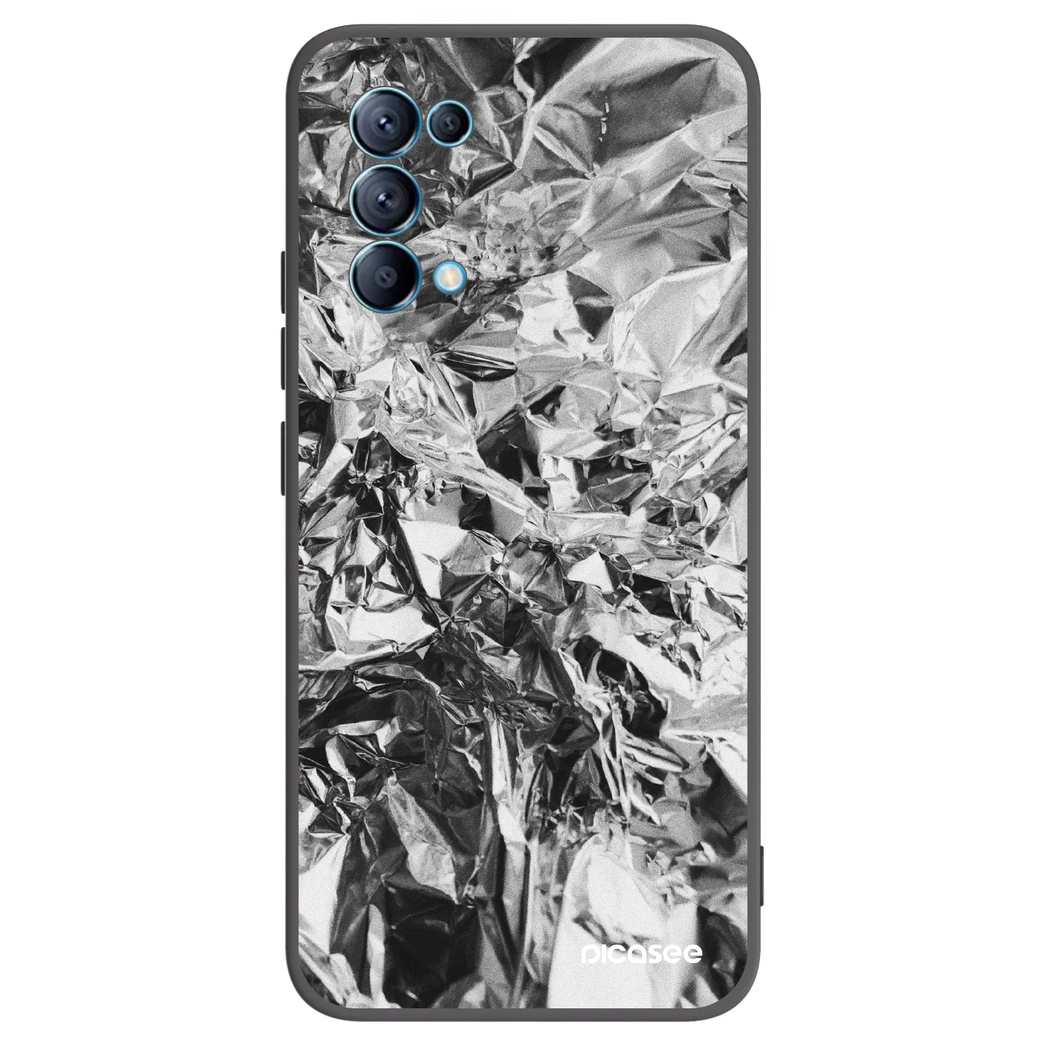 Picasee fekete szilikon tok az alábbi mobiltelefonokra OPPO Reno 5 5G - Chrome