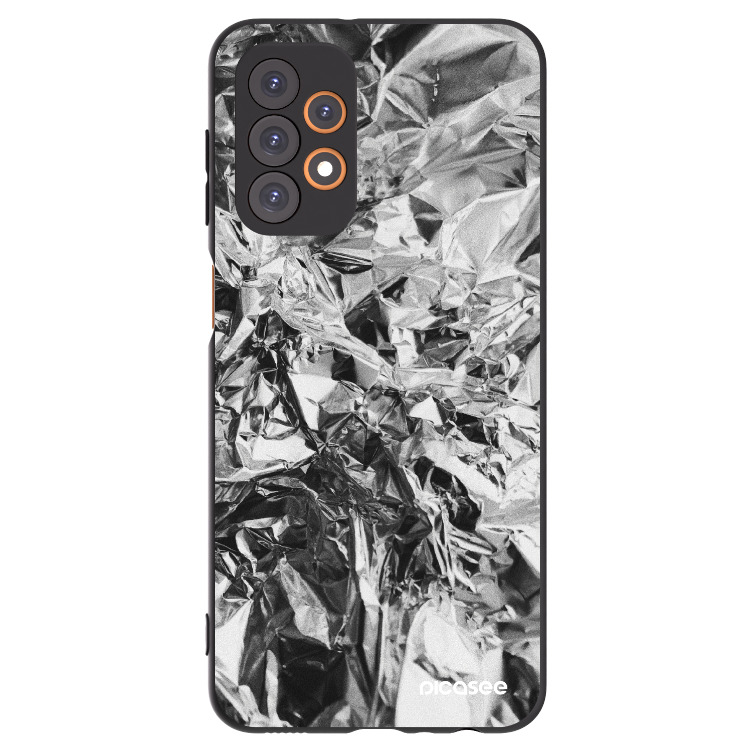 Picasee fekete szilikon tok az alábbi mobiltelefonokra Samsung Galaxy A23 A235F 4G - Chrome