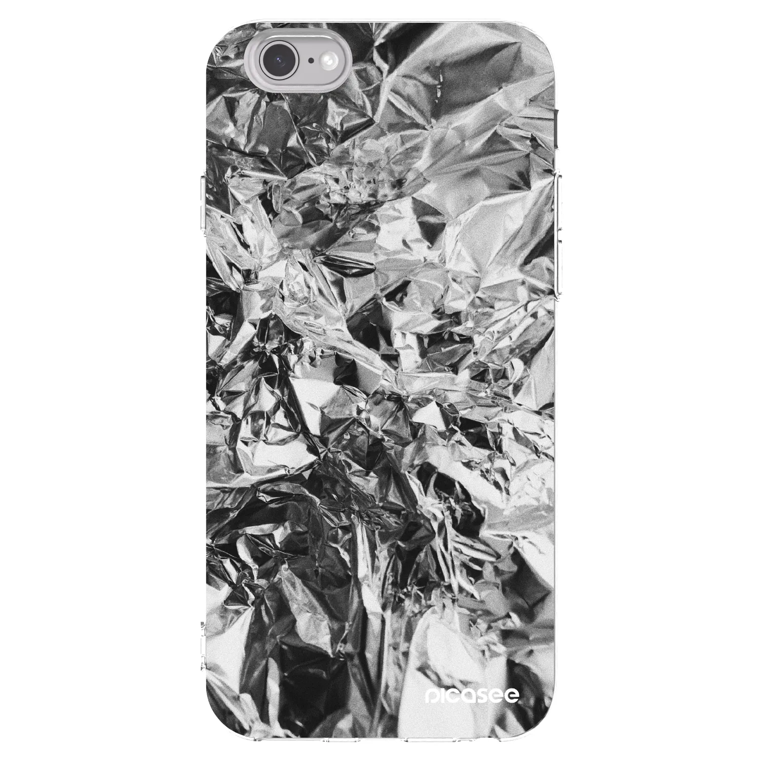 Picasee átlátszó szilikon tok az alábbi mobiltelefonokra Apple iPhone 6/6S - Chrome