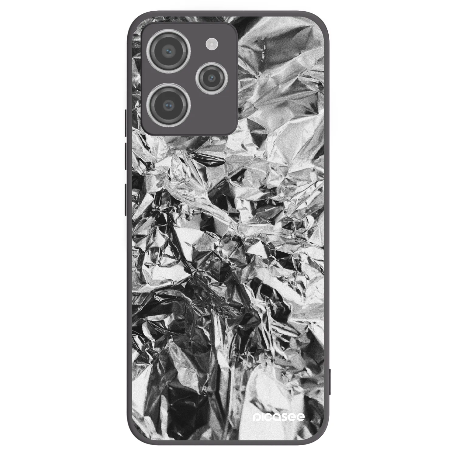 Picasee fekete szilikon tok az alábbi mobiltelefonokra Xiaomi Redmi 12 4G - Chrome