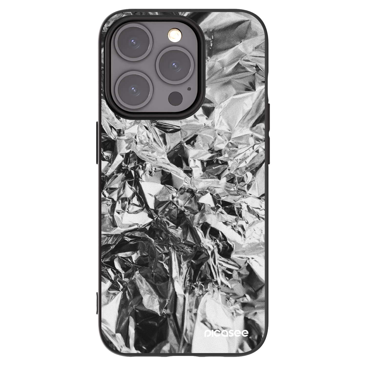 Picasee fekete szilikon tok az alábbi mobiltelefonokra Apple iPhone 15 Pro - Chrome