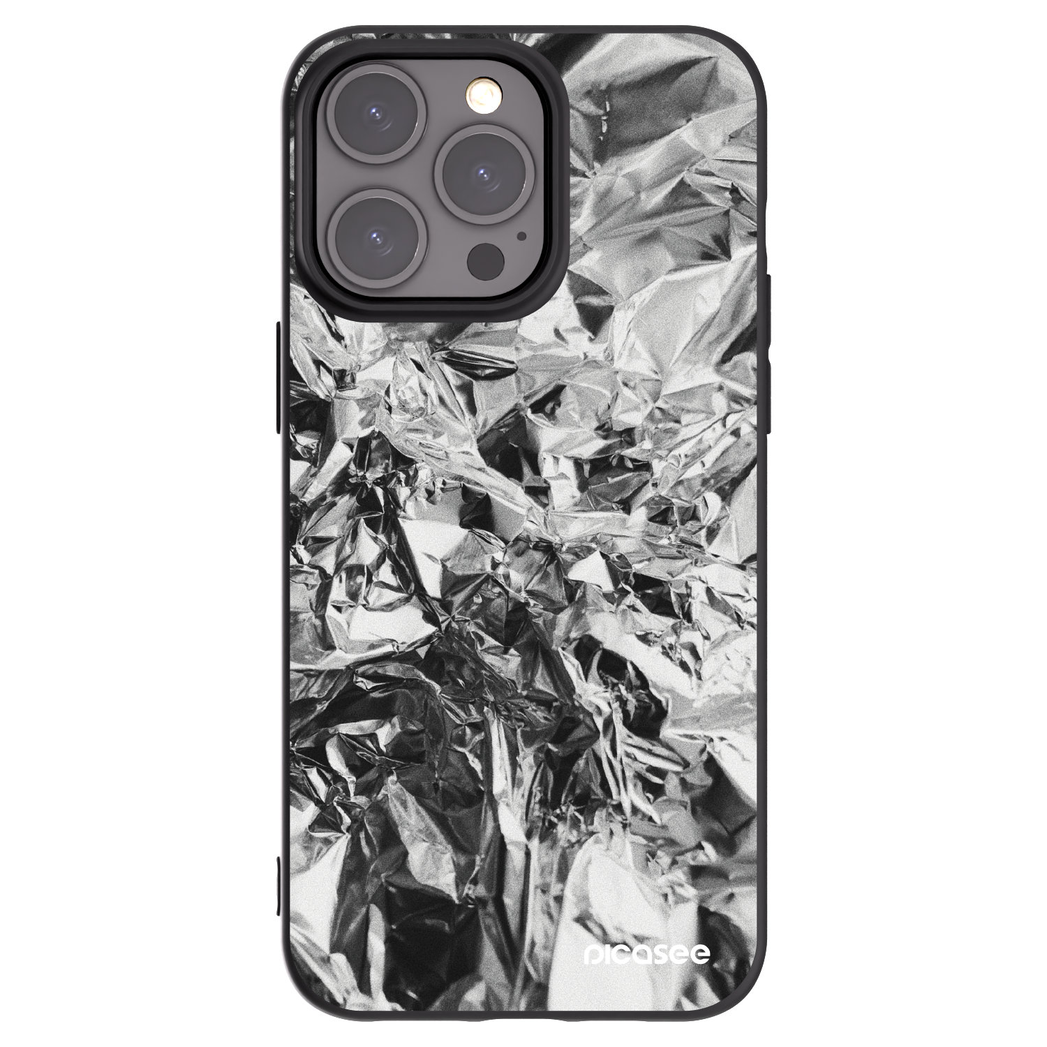 Picasee fekete szilikon tok az alábbi mobiltelefonokra Apple iPhone 15 Pro Max - Chrome