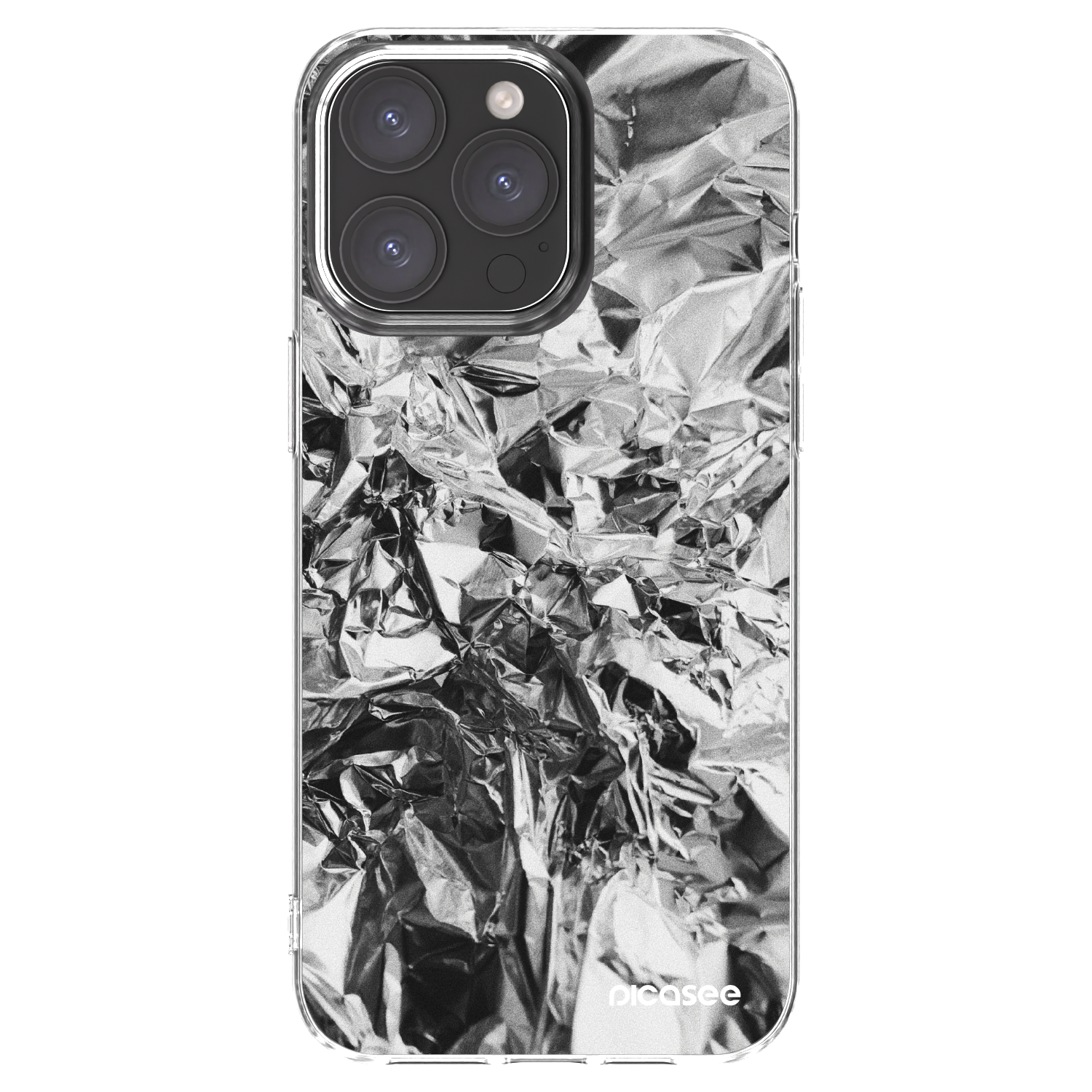 Picasee átlátszó szilikon tok az alábbi mobiltelefonokra Apple iPhone 15 Pro Max - Chrome