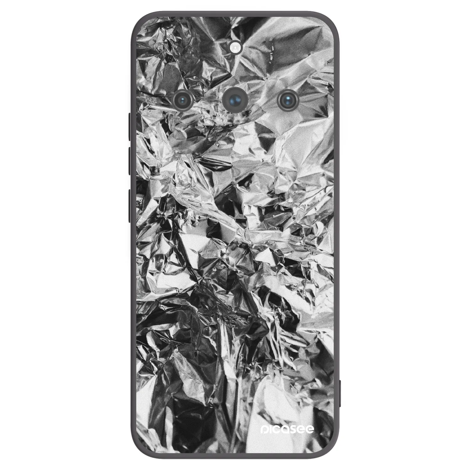 Picasee fekete szilikon tok az alábbi mobiltelefonokra Realme 11 Pro+ - Chrome
