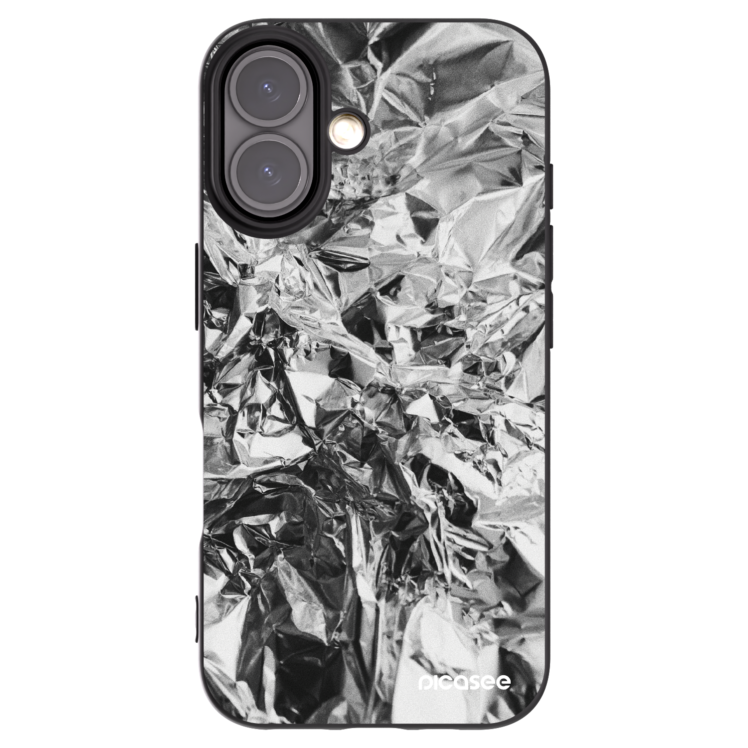 Picasee fekete szilikon tok az alábbi mobiltelefonokra Apple iPhone 16 - Chrome
