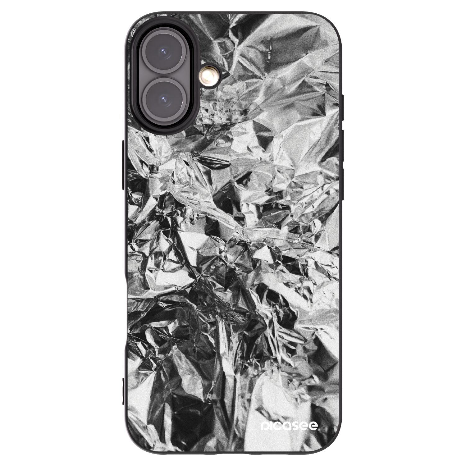 Picasee fekete szilikon tok az alábbi mobiltelefonokra Apple iPhone 16 Plus - Chrome